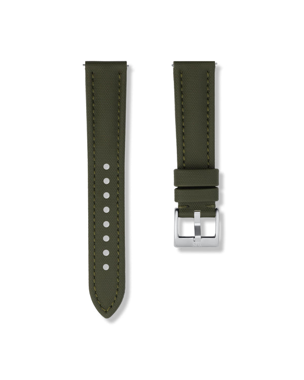 Army Green 21mm Sailcloth Watch Strap | WISSTRAPS