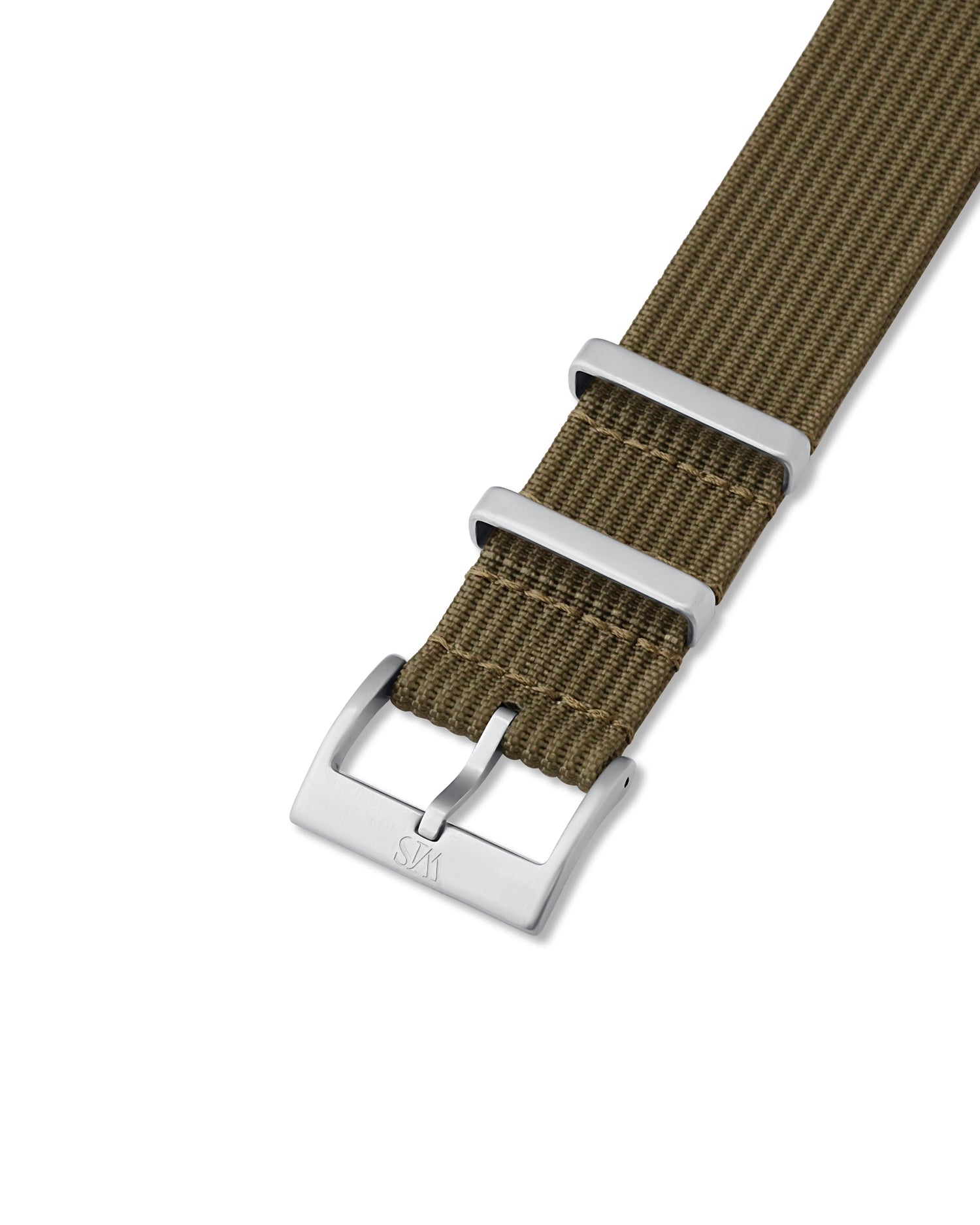 Army Olive Green Woven Nylon Strap 22mm | WISSTRAPS Watch Bands