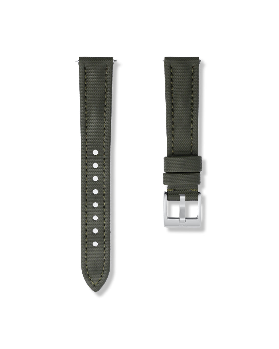 Army Green Sailcloth Watch Strap 19mm | WISSTRAPS