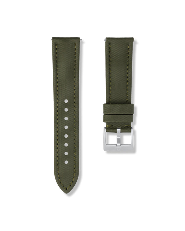 Olive Green Sailcloth Watch Strap | WISSTRAPS