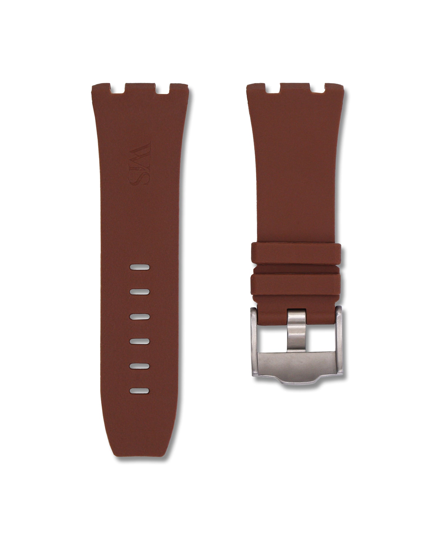 Brown Rubber Watch Strap for Audemars Piguet Royal Oak Offshore 44mm | WIS Watch Straps