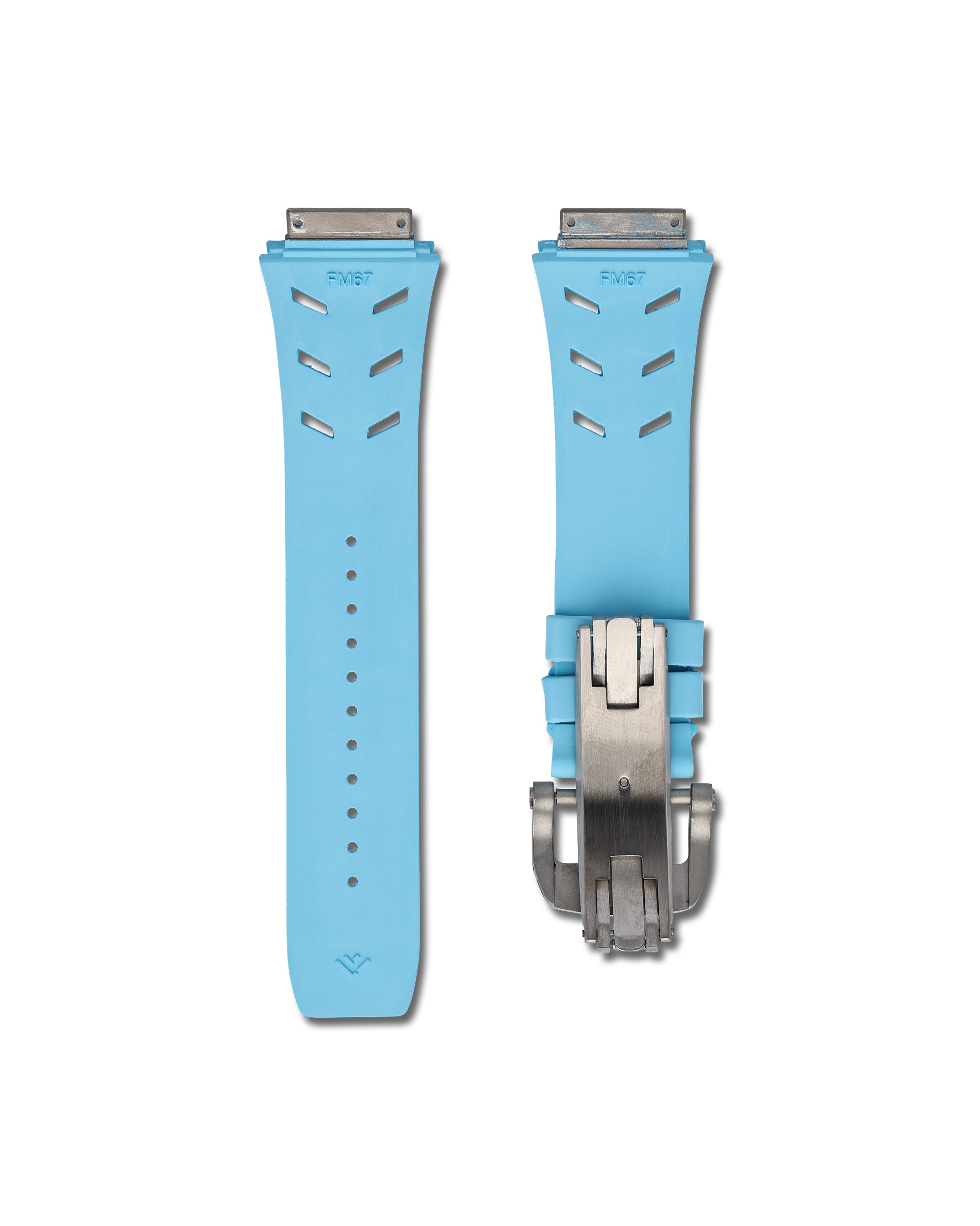 Baby Blue Rubber Strap For Richard Mille Timepiece | WIS Watch Straps