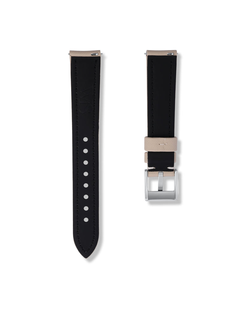 Beige Sailcloth Watch Strap 19mm | WISSTRAPS