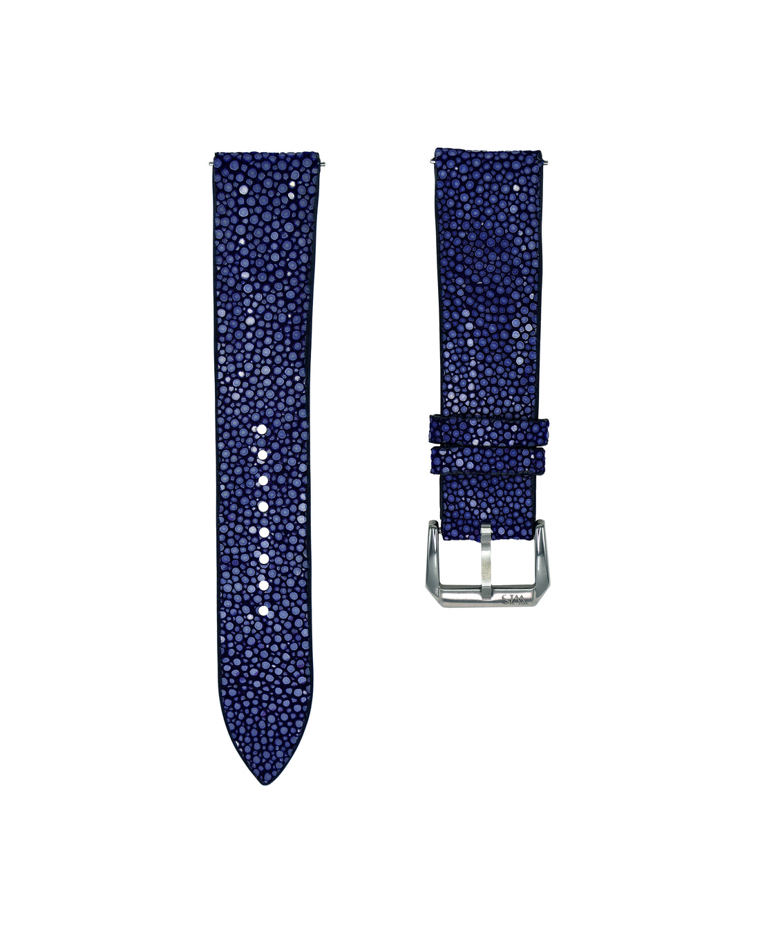 Blue Stingray Bespoke Leather Watch Band 20mm | WIS Watch Straps