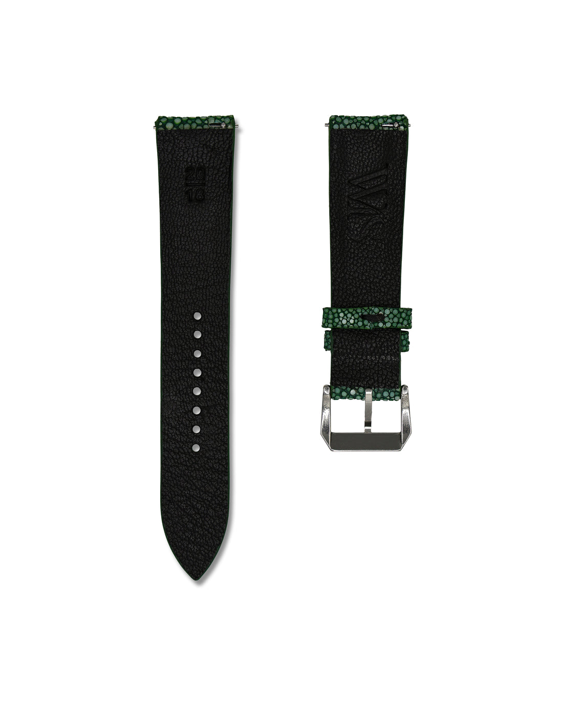 Green Stingray Bespoke Leather Watch Band 20mm | WIS Watch Straps