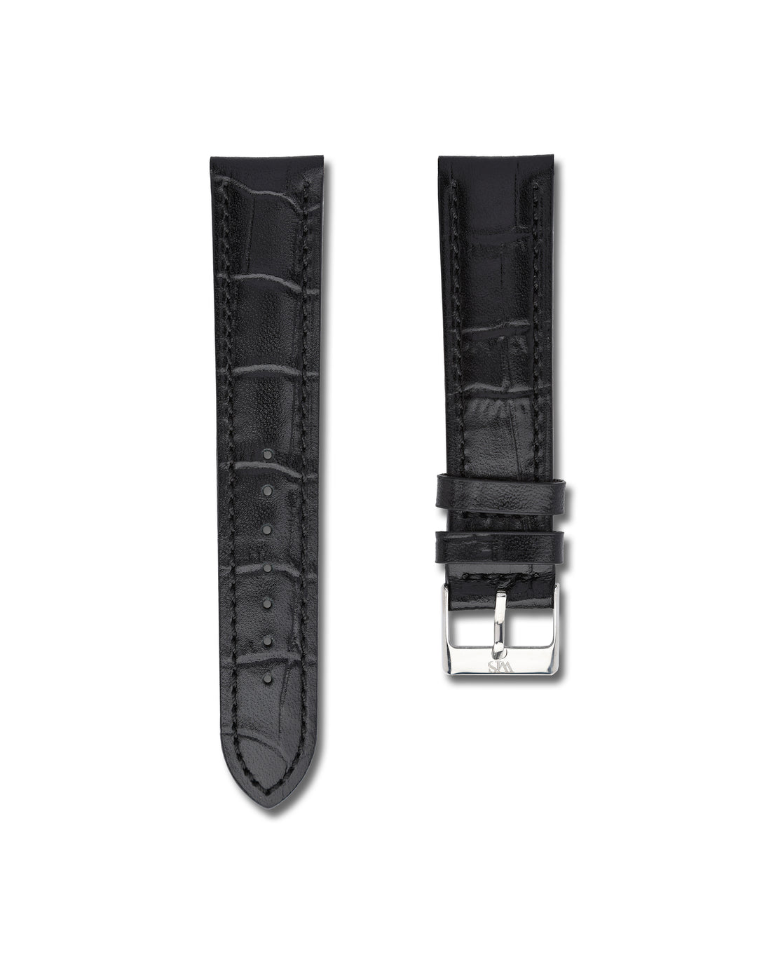Black Alligator Leather Watch Strap | WIS Watch Straps
