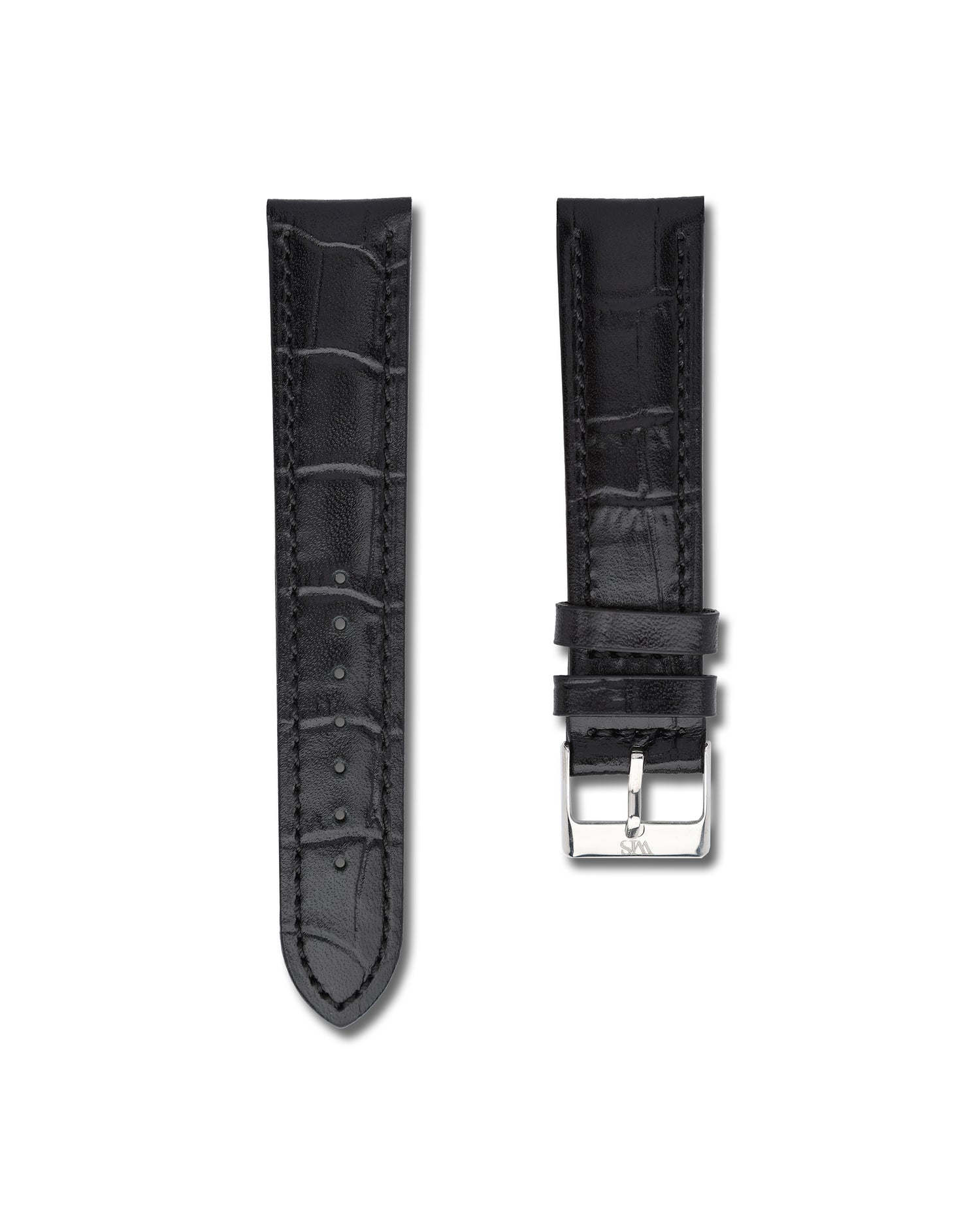 Black Alligator Leather Watch Strap | WIS Watch Straps