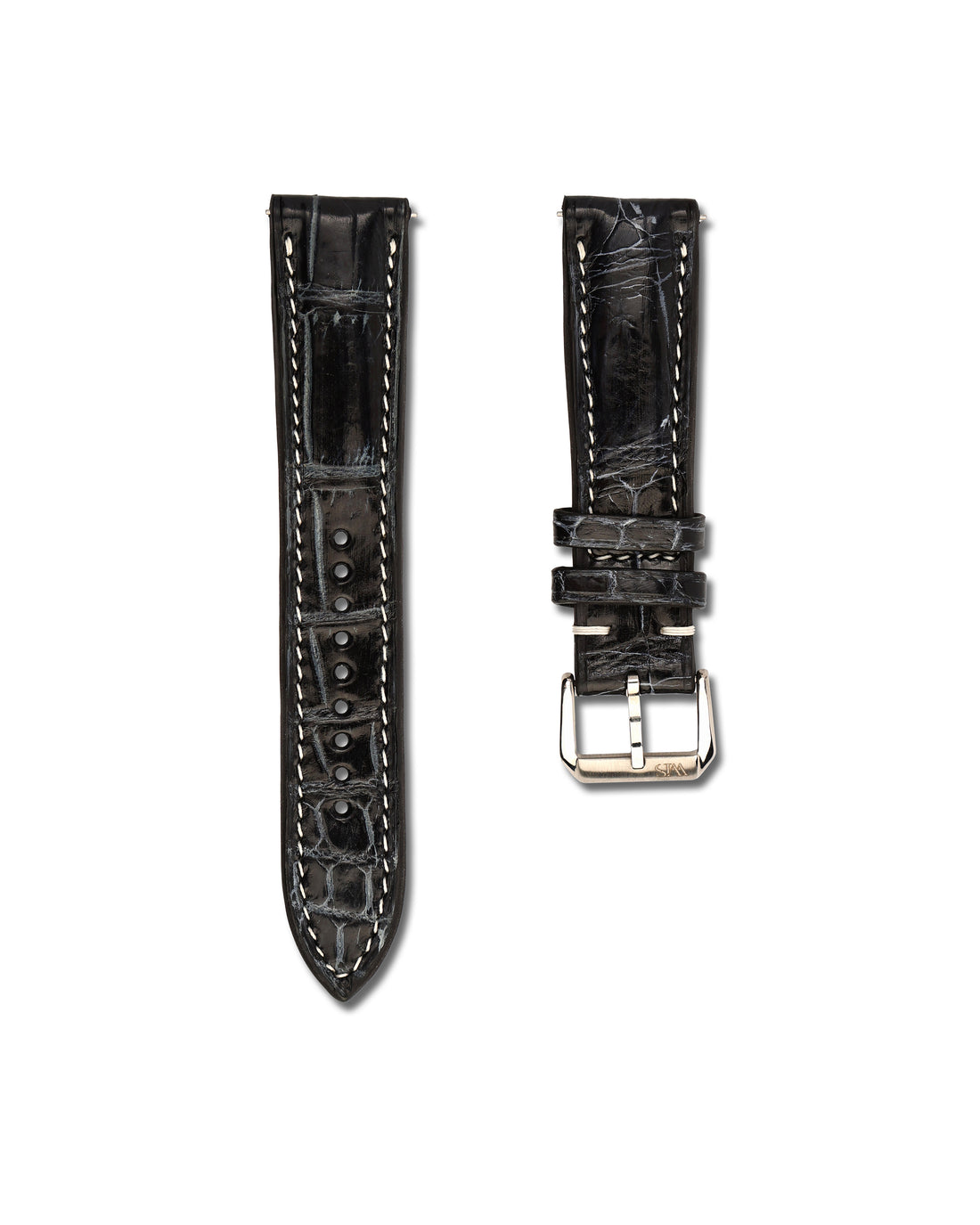 Black Alligator Leather Watch Strap | WIS