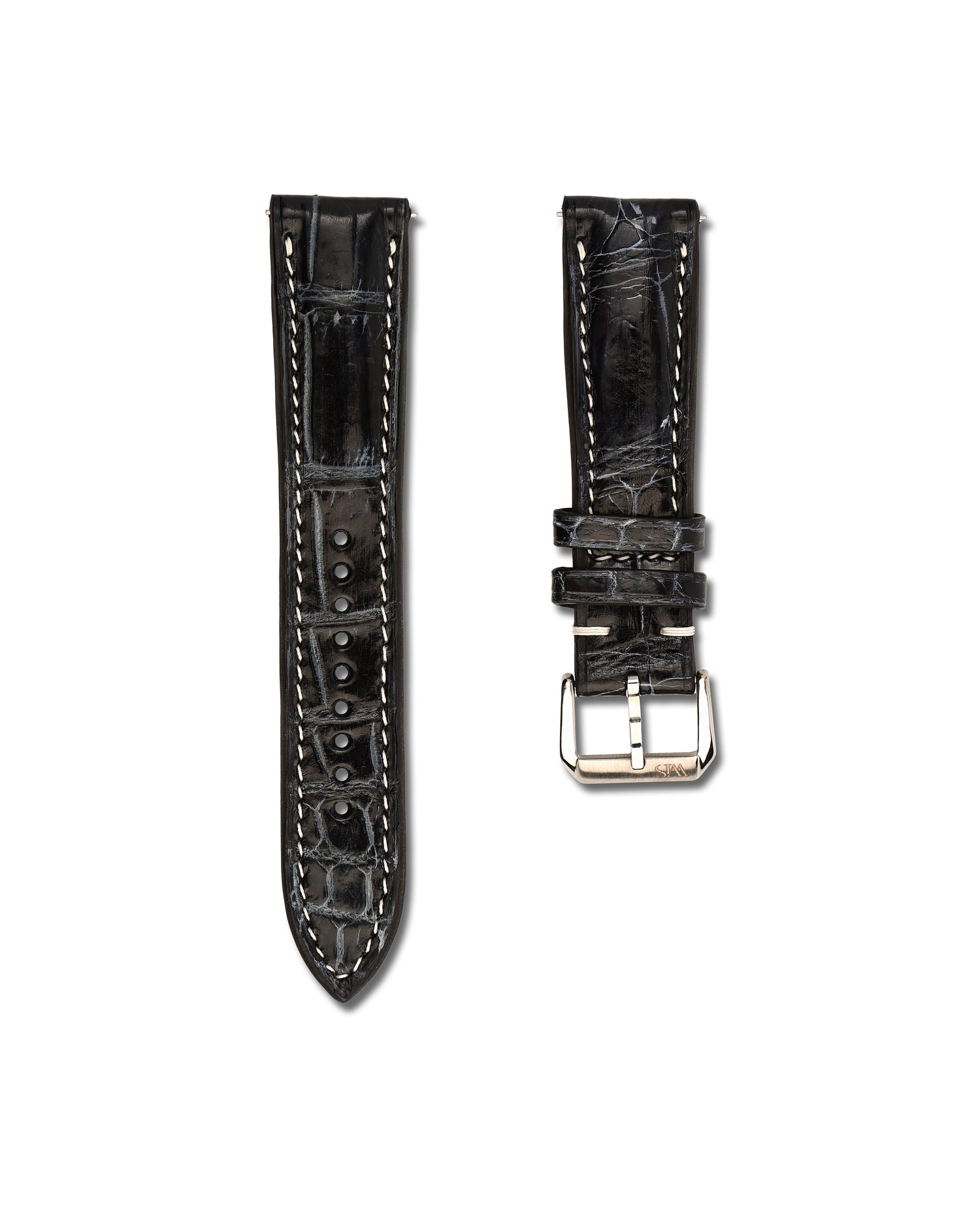 Black Alligator Leather Watch Strap | WIS