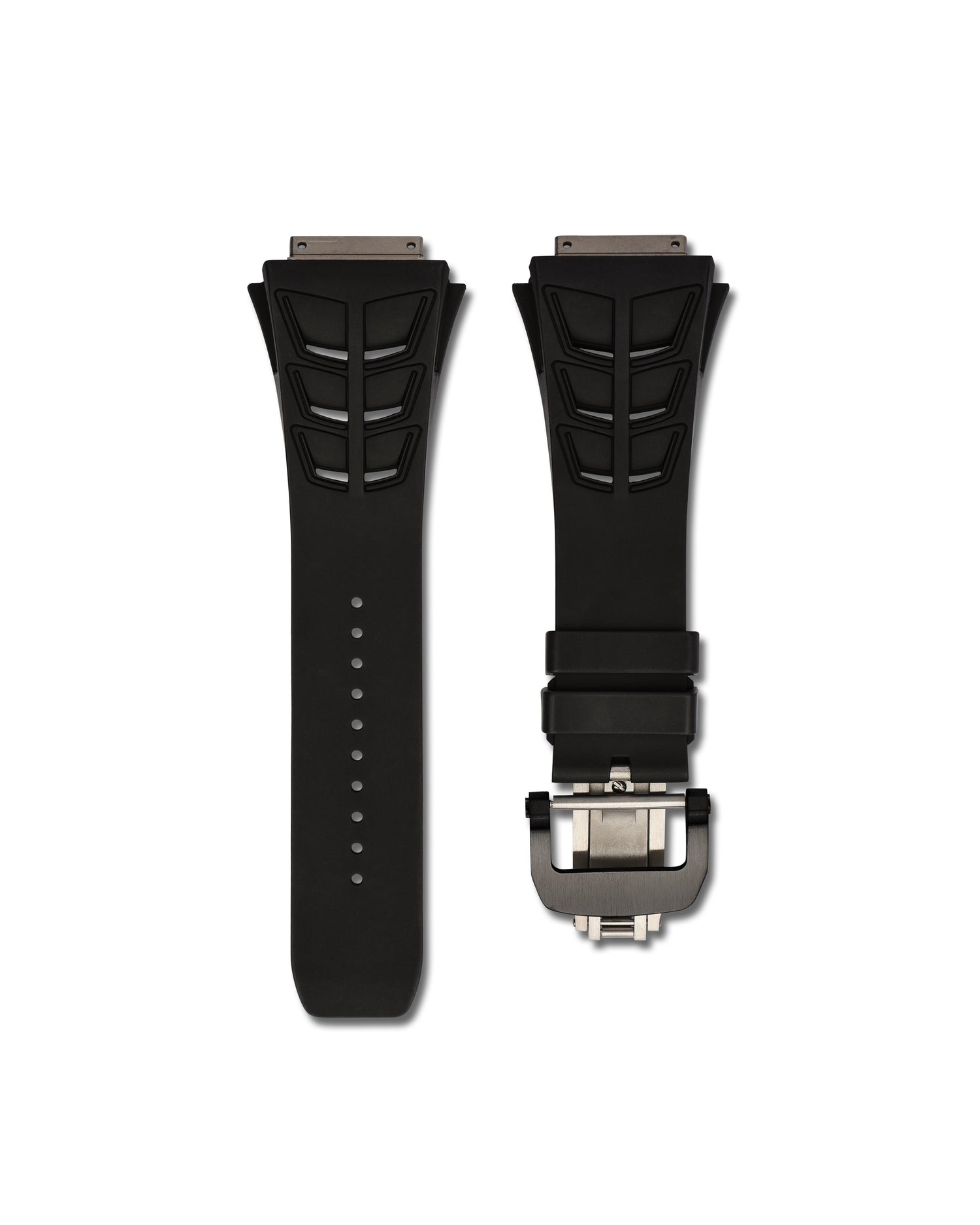 RM 030 Black Rubber WIS Watch Strap