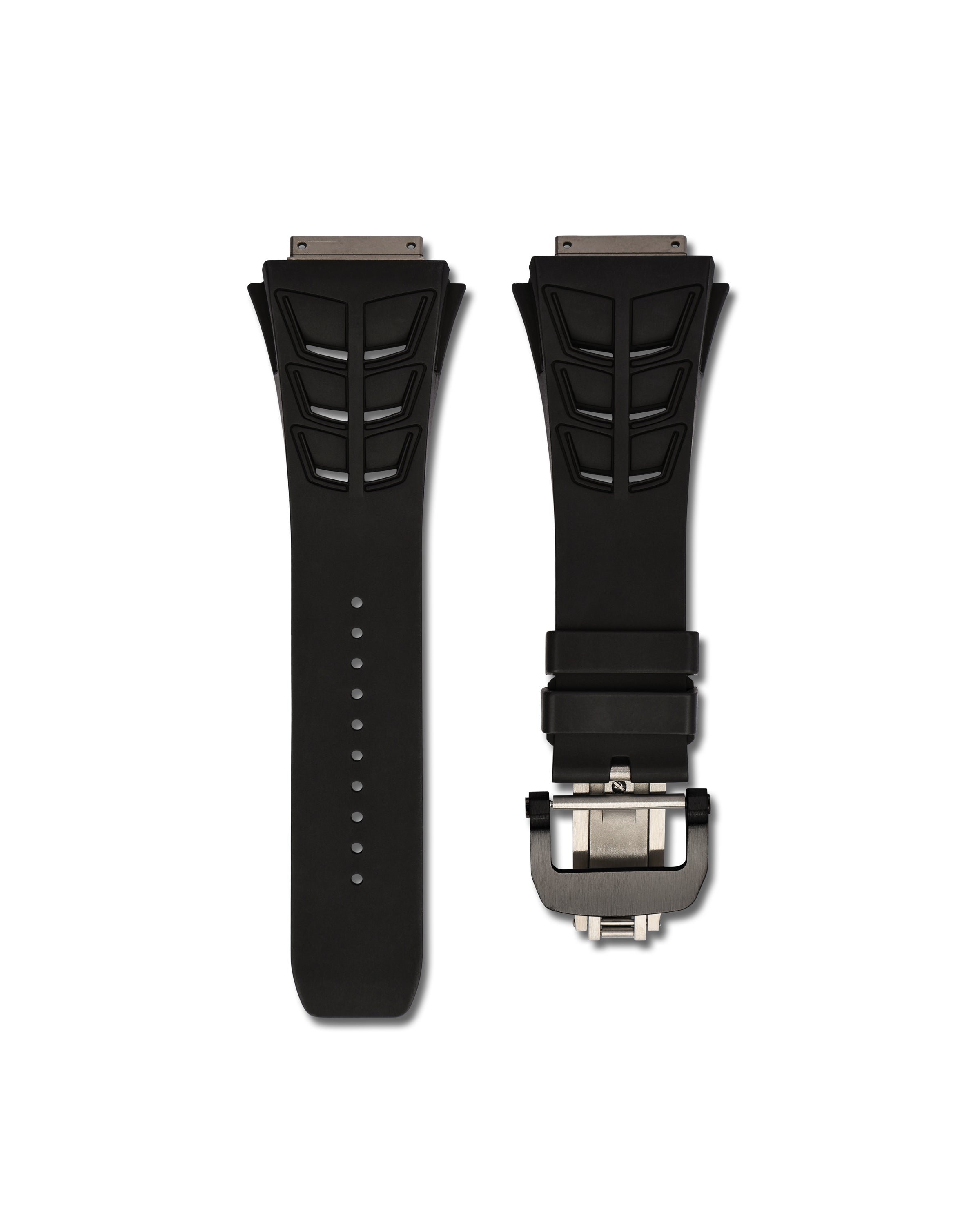 RM 030 Black Rubber WIS Watch Strap
