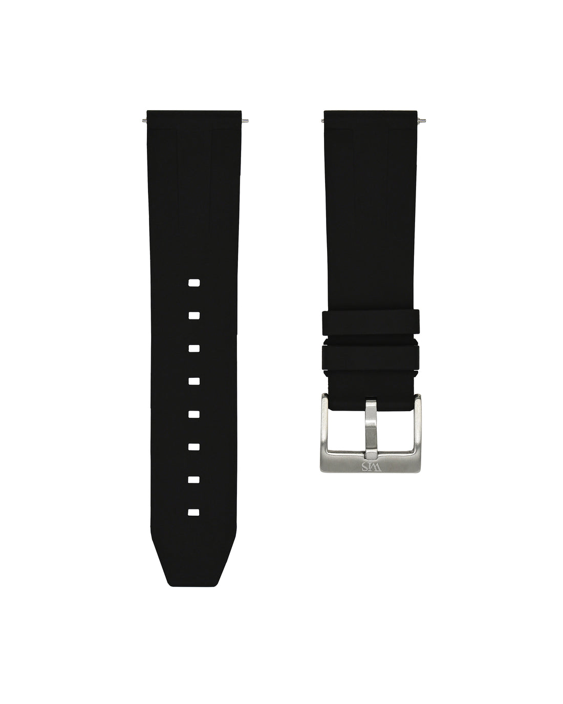 Black Rubber Quick Release Rubber Watch Strap | WIS Straps