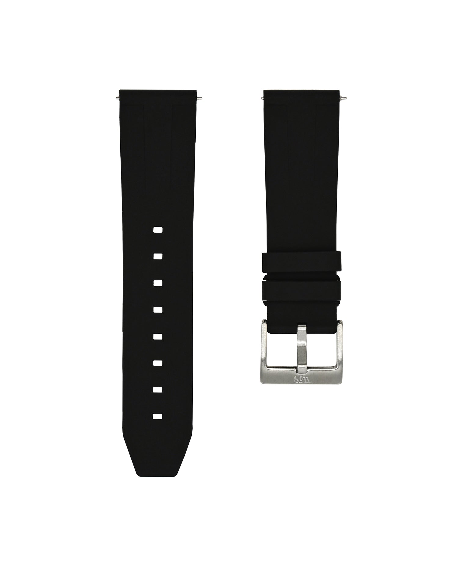 Black Rubber Quick Release Rubber Watch Strap | WIS Straps