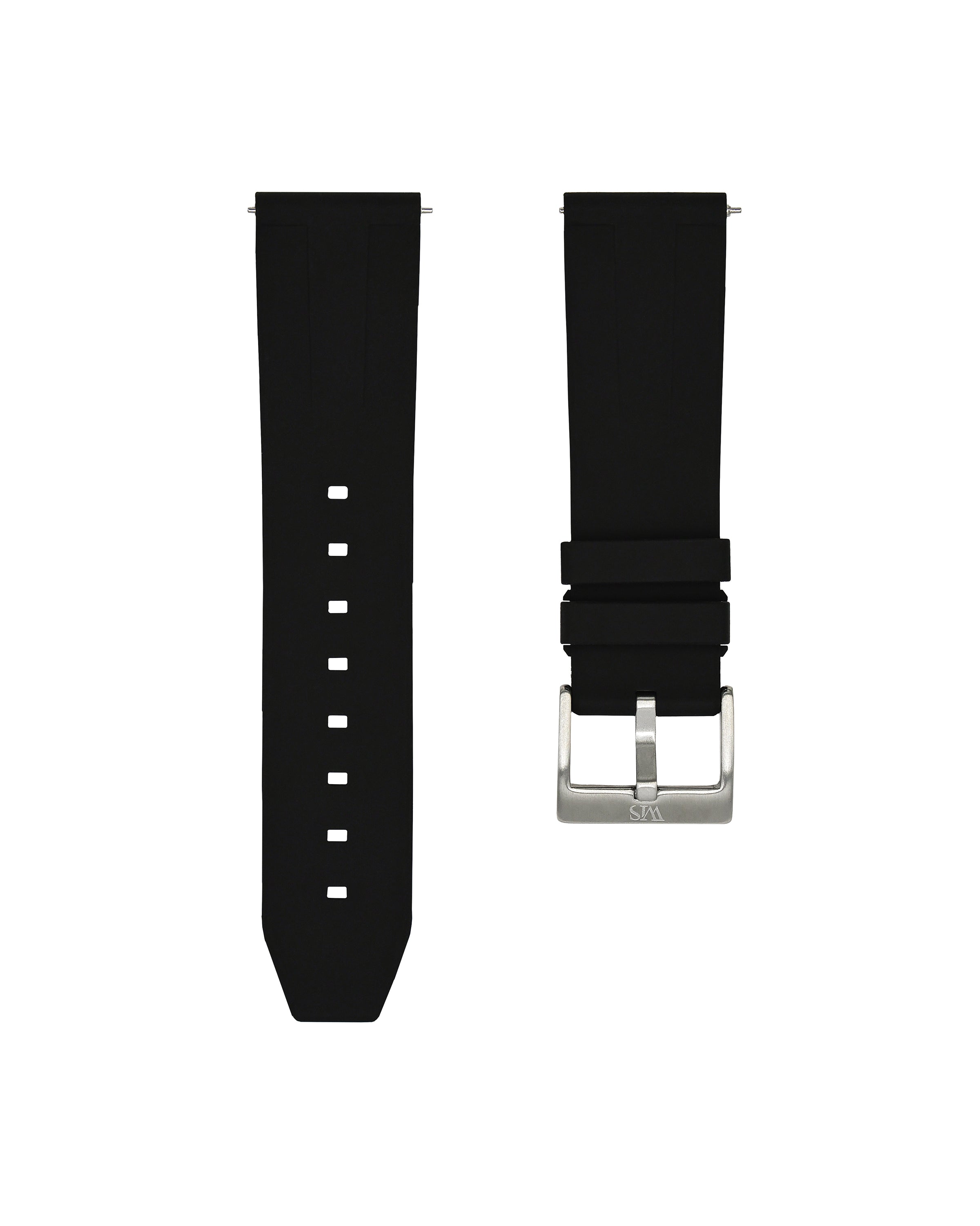 Black Rubber Quick Release Rubber Watch Strap | WIS Straps