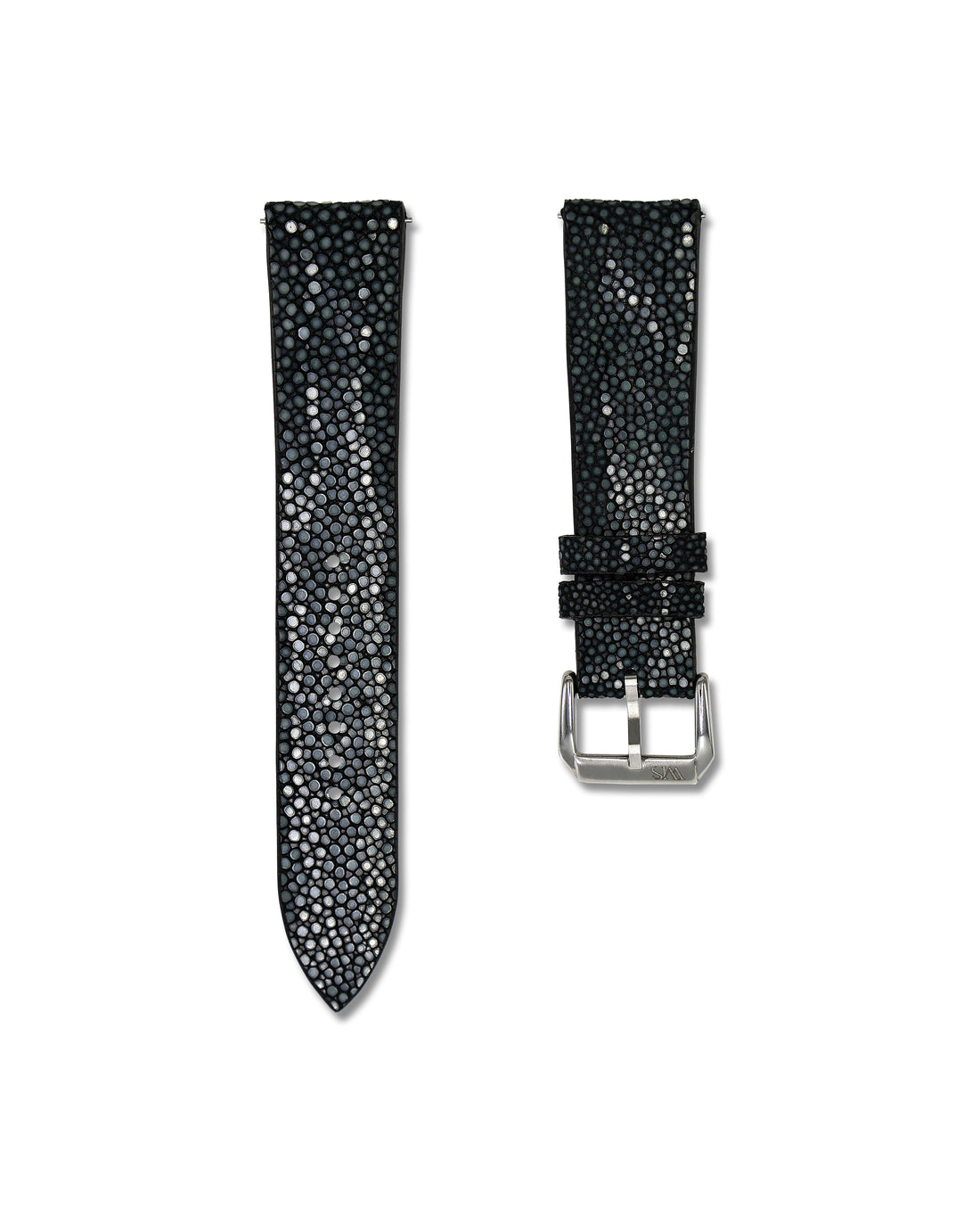 Black Stingray Bespoke Handmade Genuine Leather Watch Strap | WIS Watch Straps