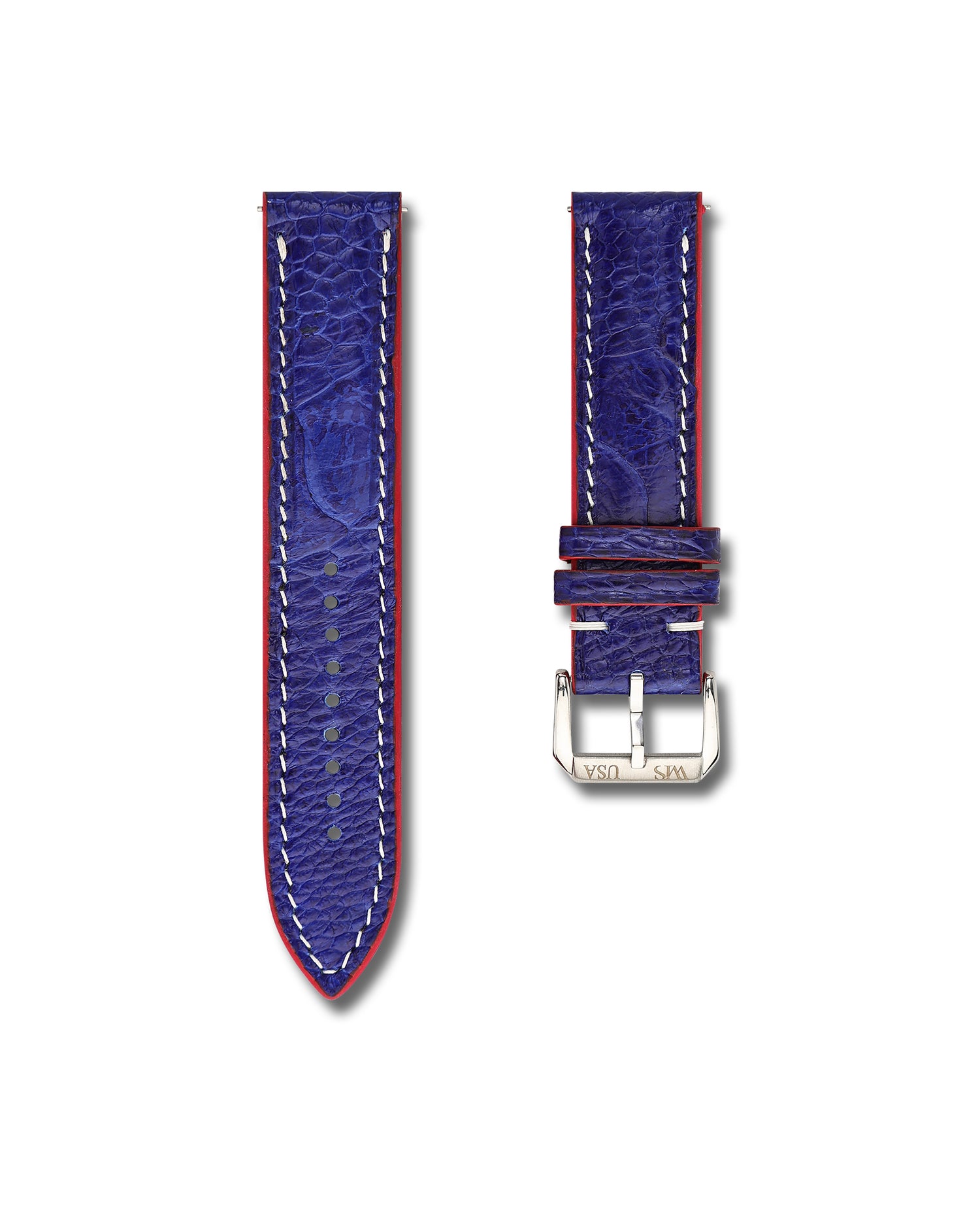 Blue Ostrich Leather WIS Watch Strap Limited Release250 Year USA Anniversary 