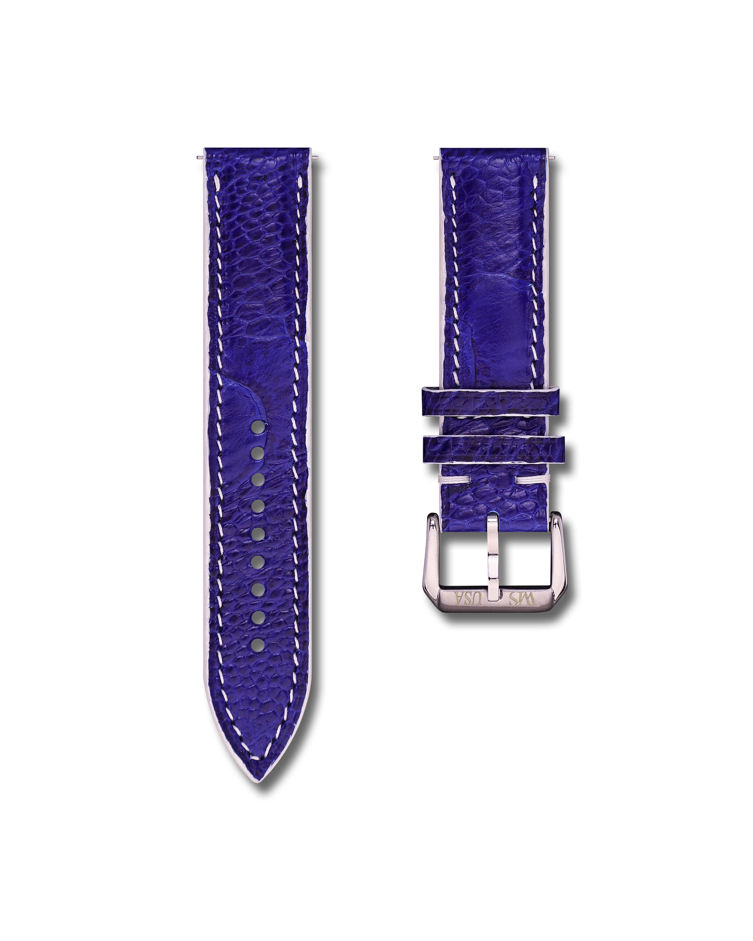 Blue Ostrich Leather WIS Watch Strap Limited Release250 Year USA Anniversary 