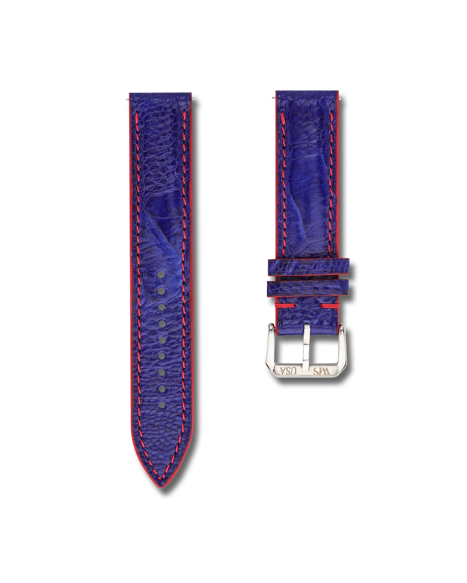Blue Ostrich Leather WIS Watch Strap Limited Release250 Year USA Anniversary 