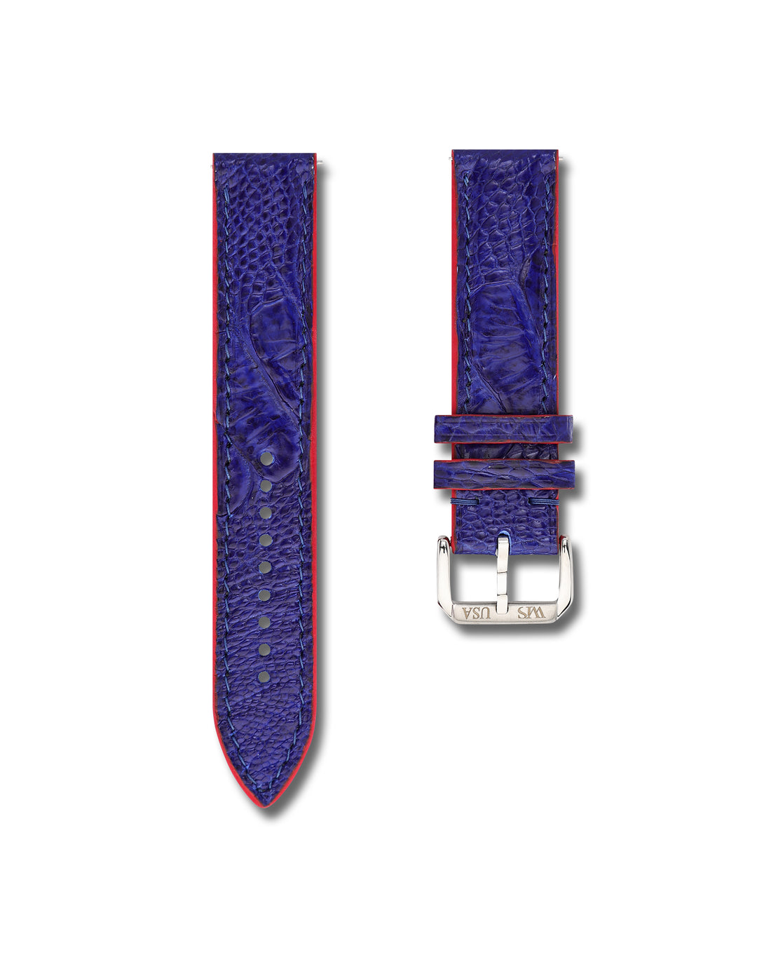 Blue Ostrich Leather WIS Watch Strap Limited Release250 Year USA Anniversary 