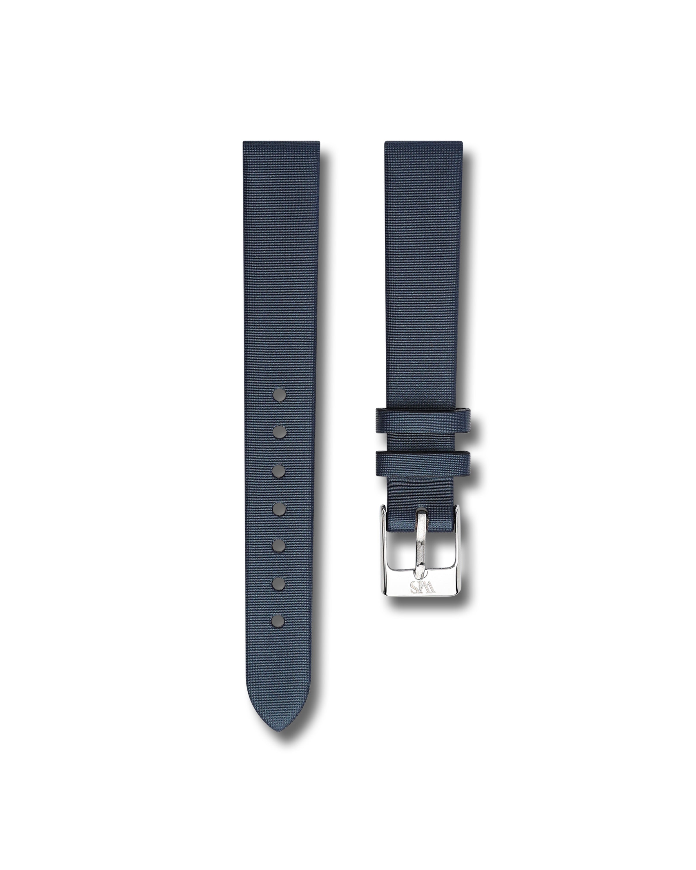 Blue Satin Leather Watch Band | WIS Watch Straps