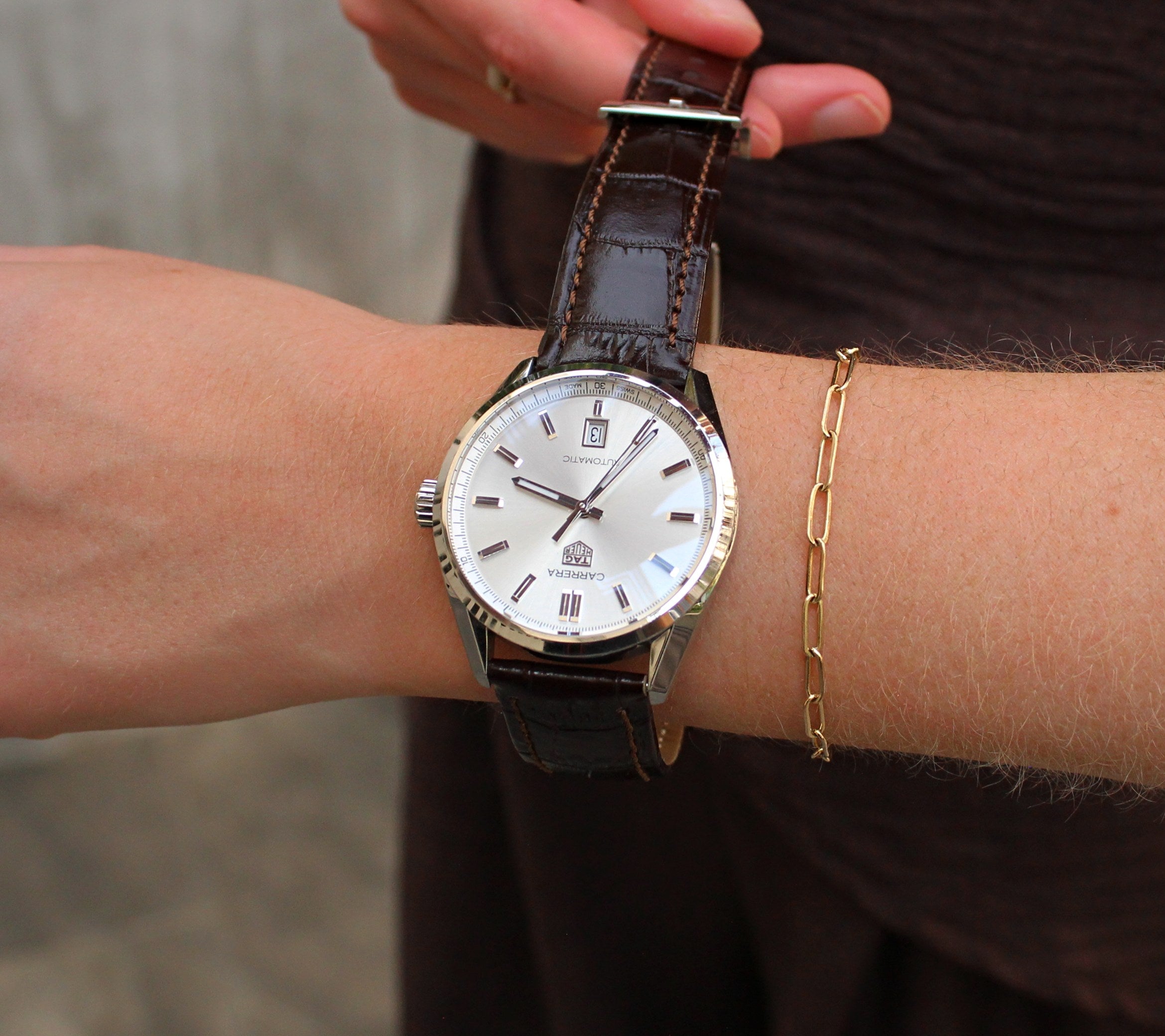 Brown Alligator Leather WIS Watch Strap