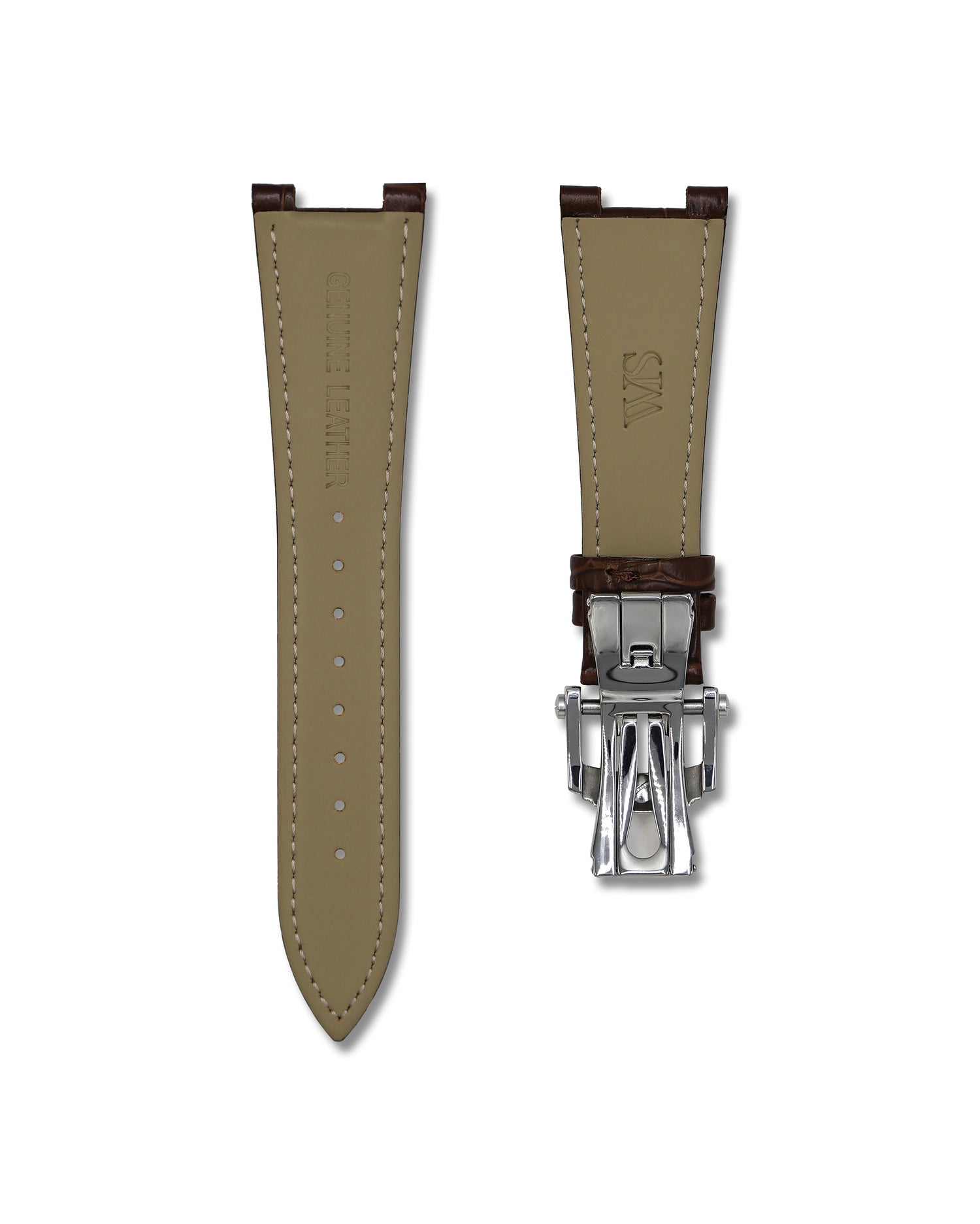 Patek Philippe Nautilus Brown Alligator Leather Watch Strap | WIS Watch Straps