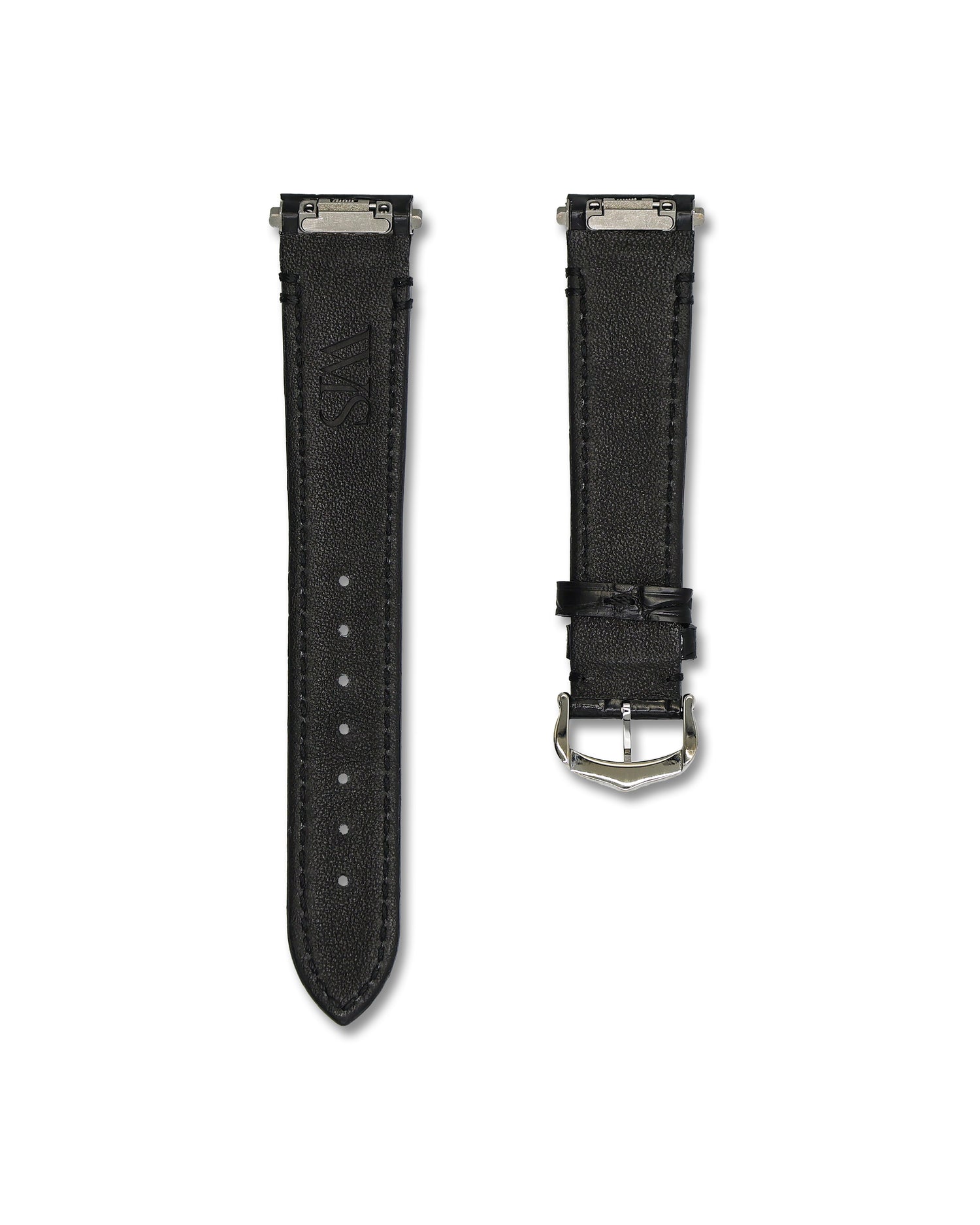 Cartier Santos Black Alligator Leather WIS Watch Strap