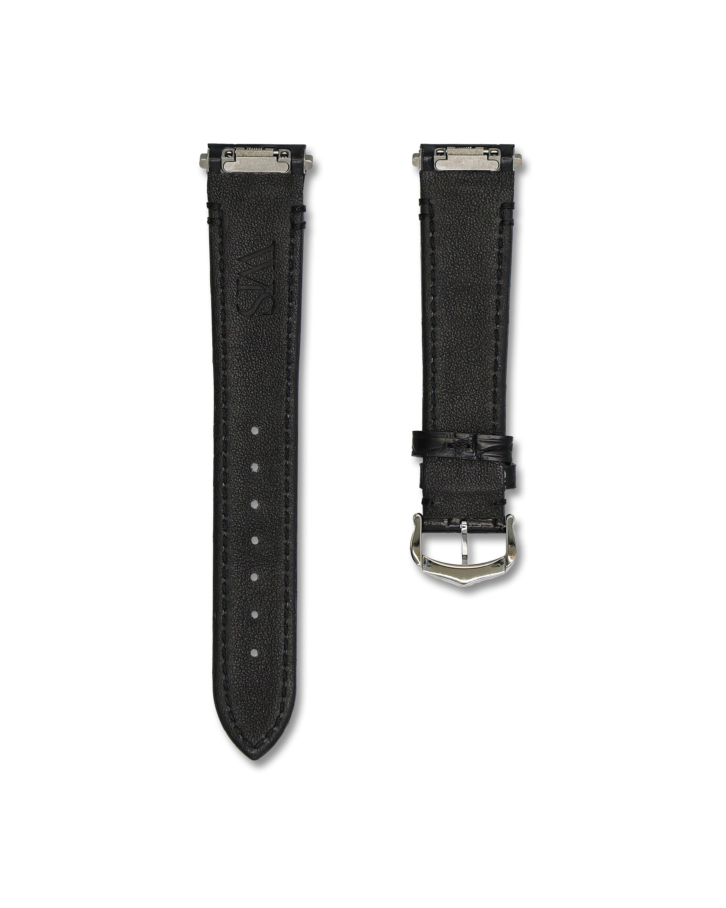 Cartier Santos Black Alligator Leather WIS Watch Strap