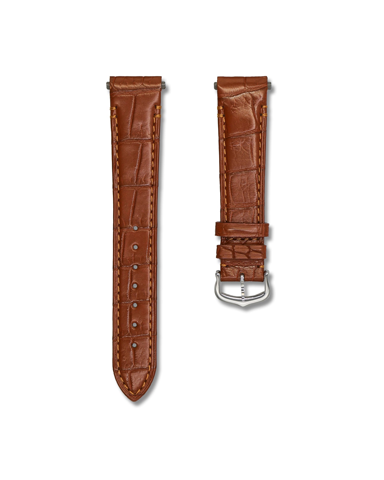 Cartier Santos Brown Alligator Leather Watch Strap | WIS Watch Straps