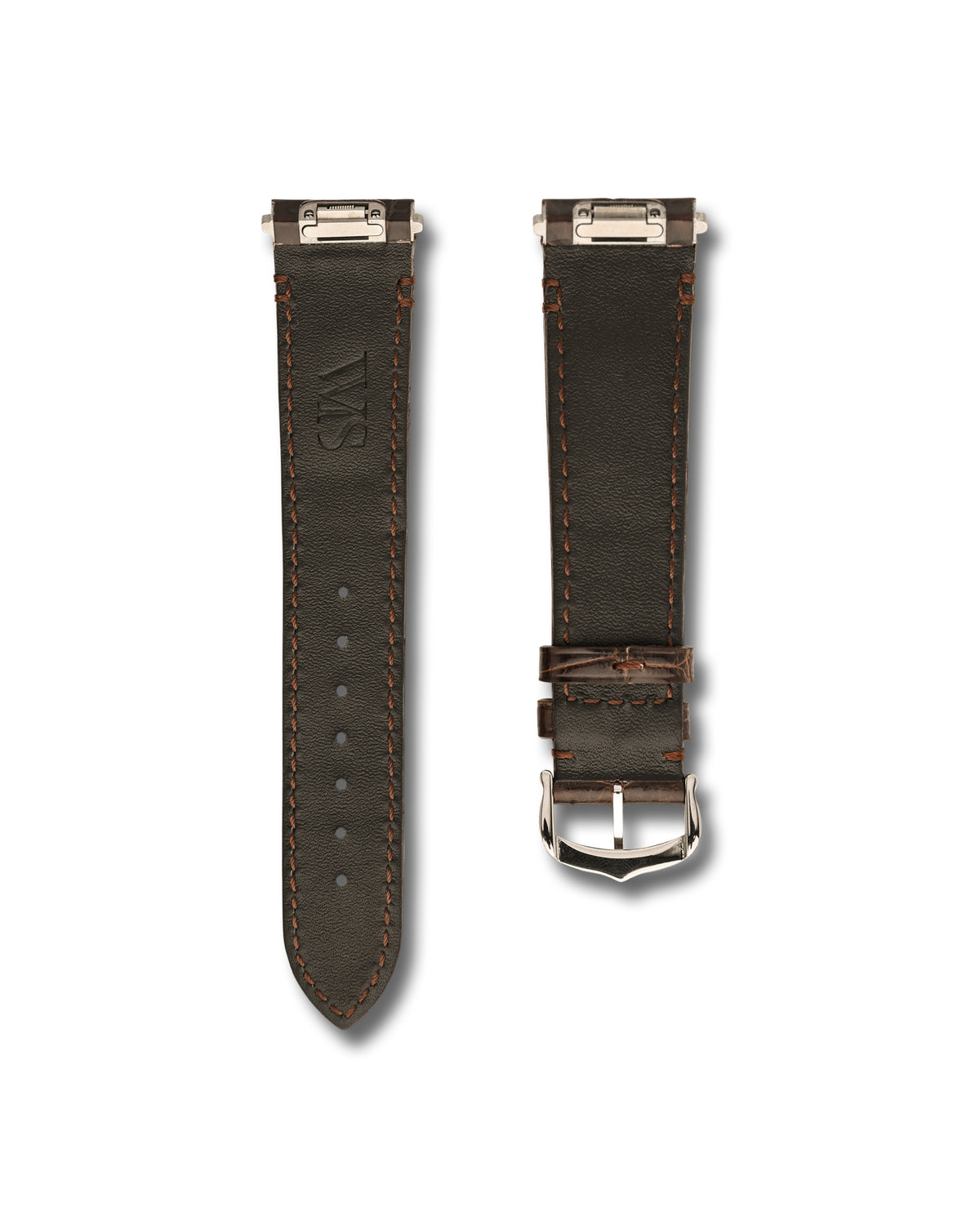 Cartier Santos Large Espresso Brown Alligator Leather Watch Strap | WIS Watch Straps