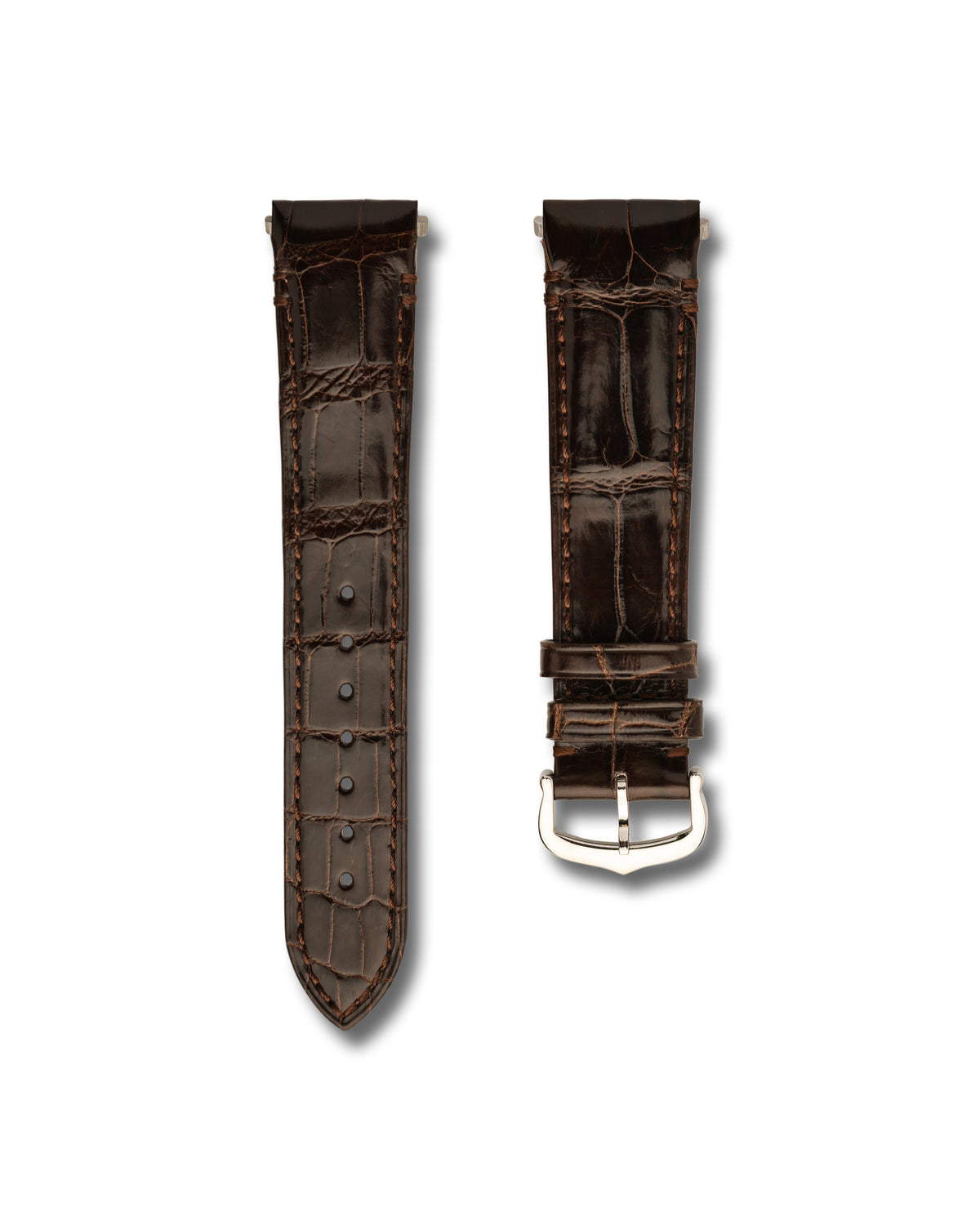 Cartier Santos Large Espresso Brown Alligator Leather Watch Strap | WIS Watch Straps