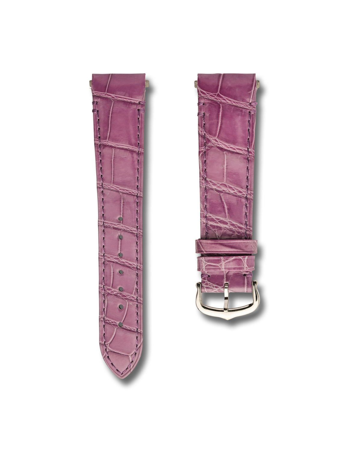 Cartier Santos Large Lilac Purple Alligator Leather Watch Strap | WIS Watch Straps