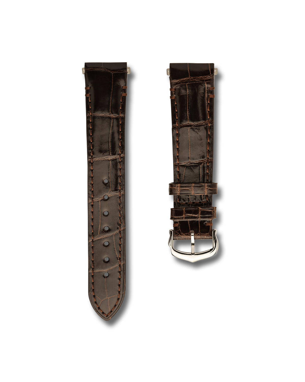 Cartier Santos Espresso Brown Alligator Leather Watch Strap | WIS Watch Straps