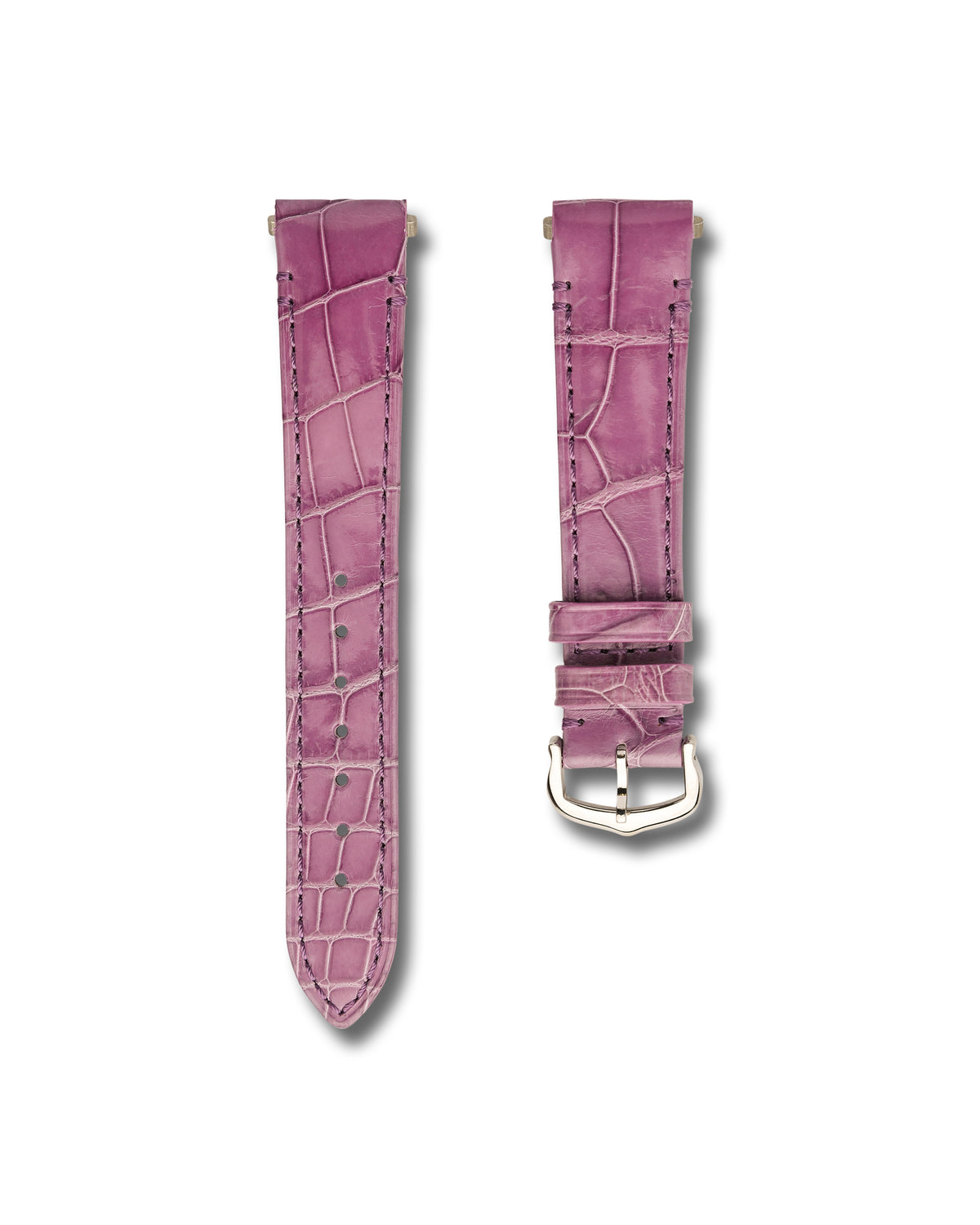 Cartier Santos Lilac Purple Alligator Leather Watch Strap | WIS Watch Straps