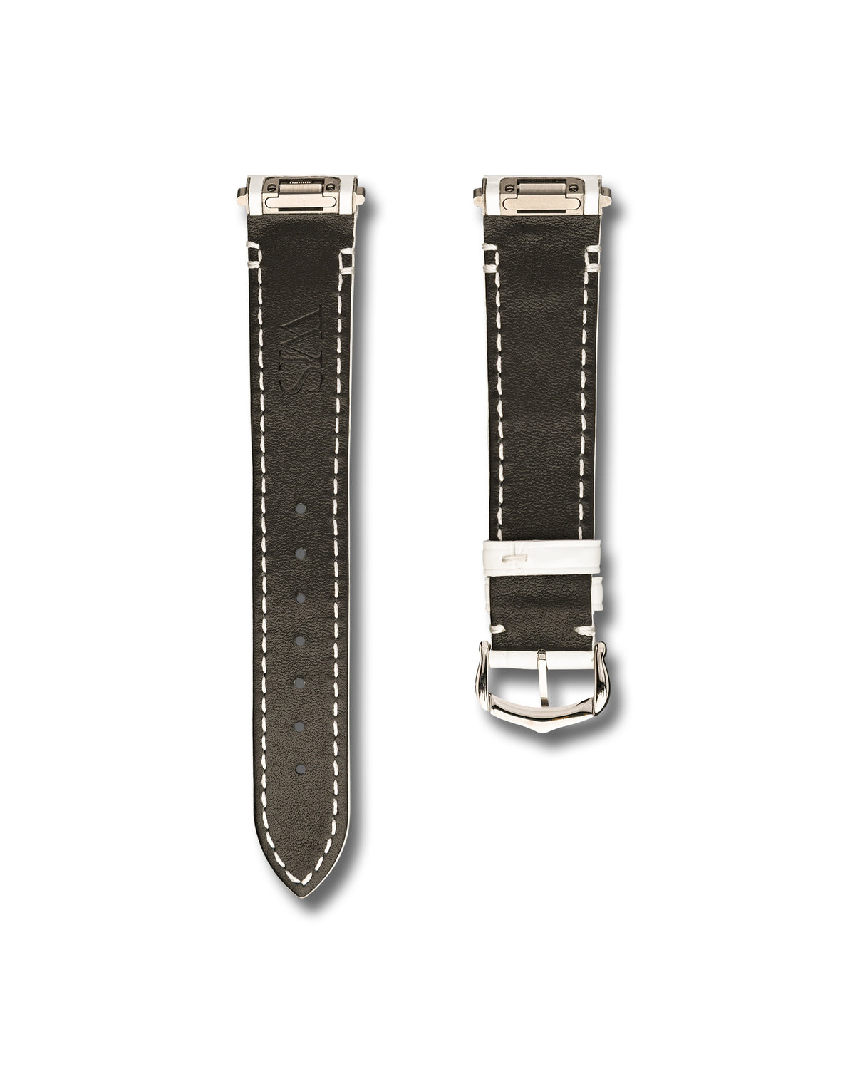 Cartier Santos Bone White Alligator Leather Watch Strap | WIS Watch Straps