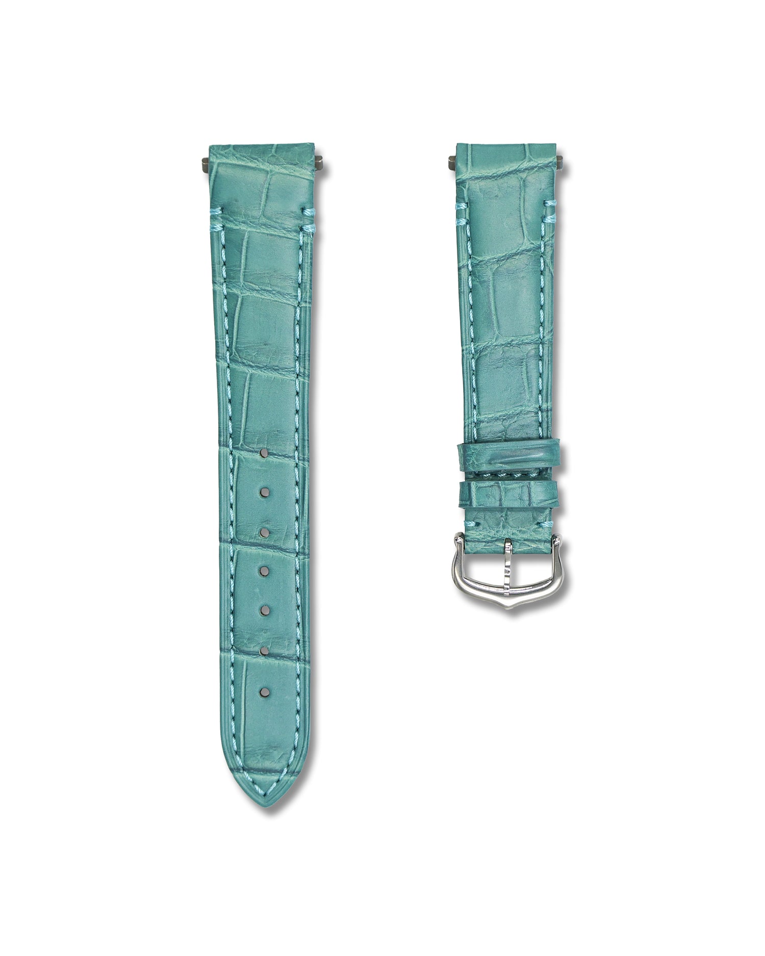 Cartier Santos Turquoise Alligator Leather Watch Strap | WIS Watch Straps