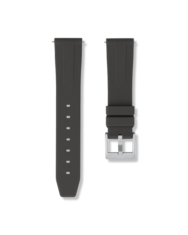 Charcoal Grey Quick Release Rubber Strap 20mm  | WISSTRAPS