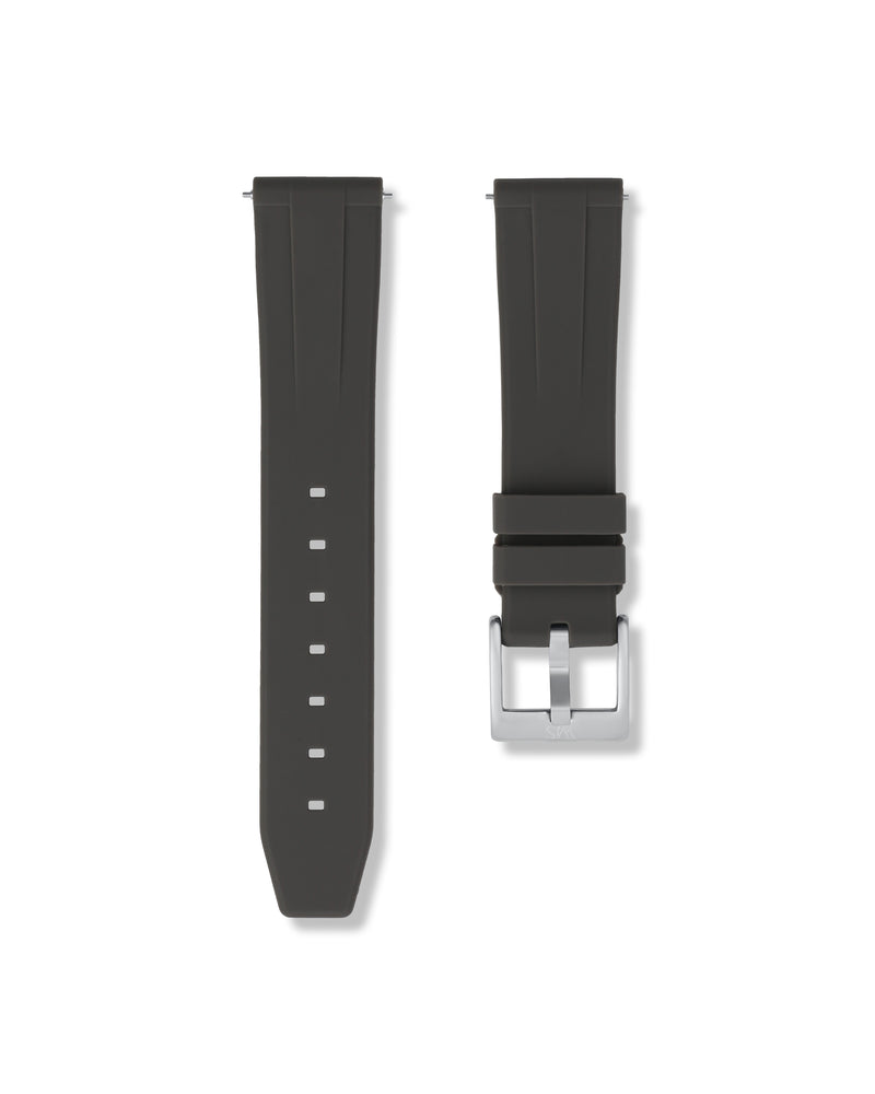 Charcoal Grey Quick Release Rubber Strap 20mm  | WISSTRAPS