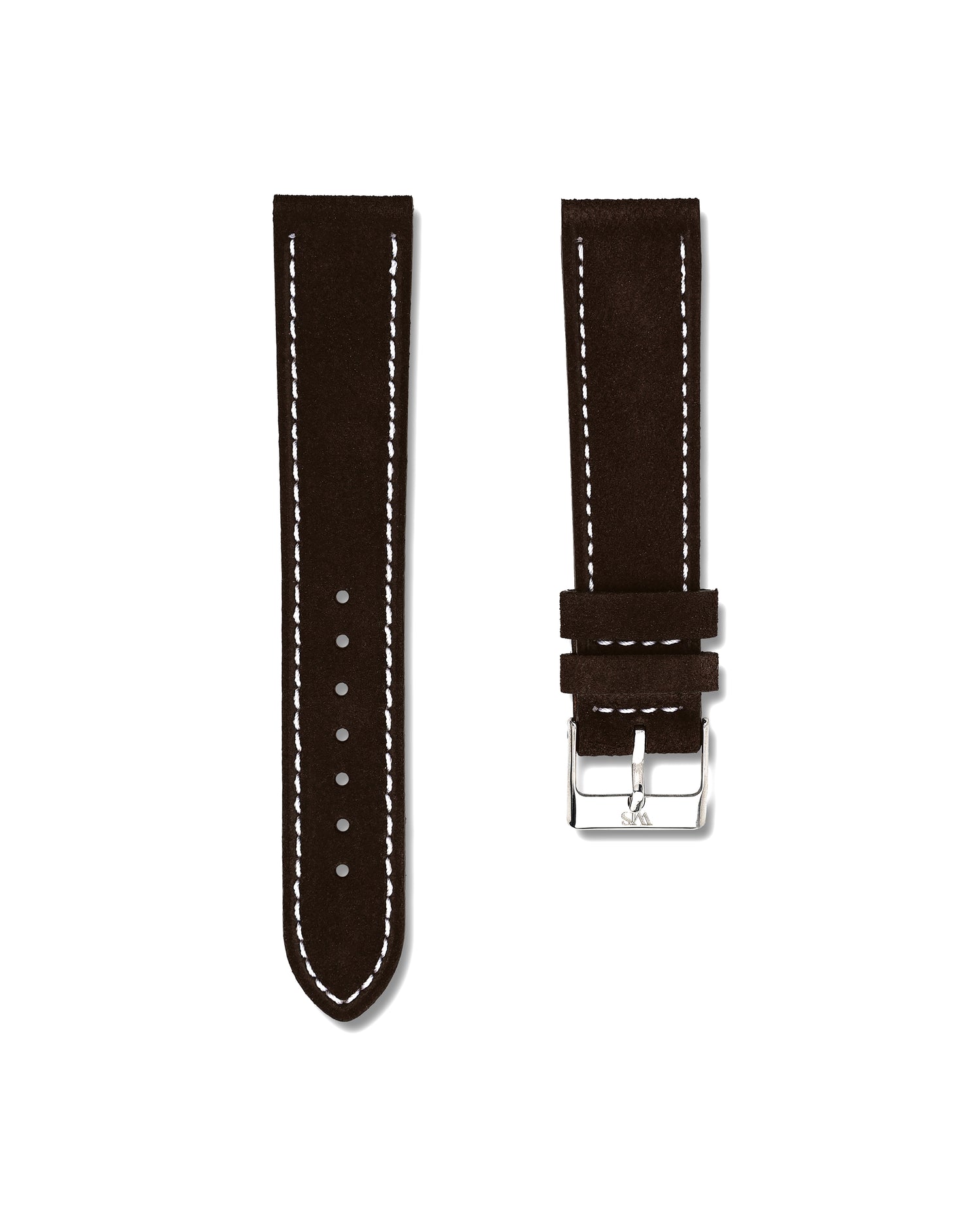 Dark Brown Suede Leather WIS Watch Strap