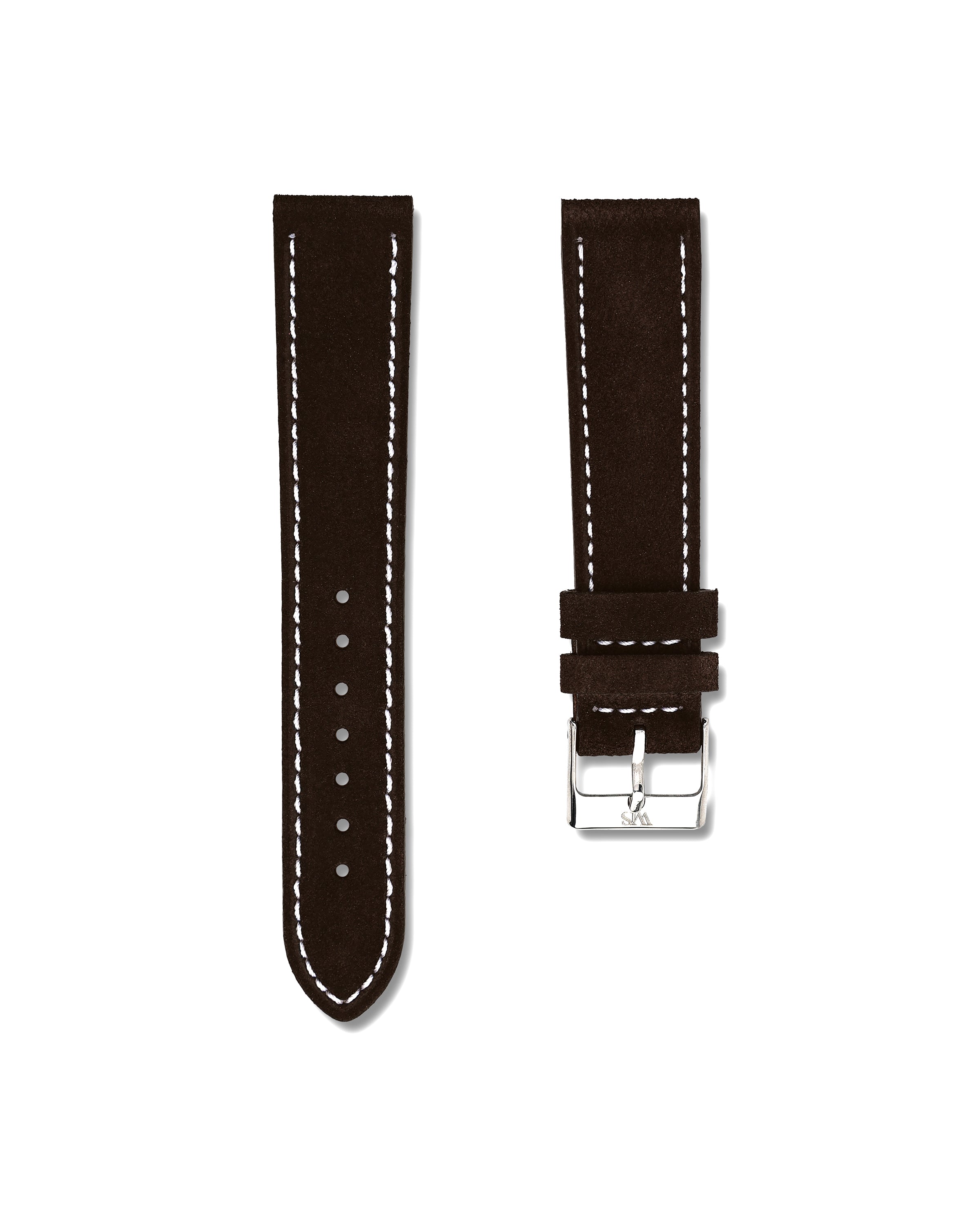 Dark Brown Suede Leather WIS Watch Strap