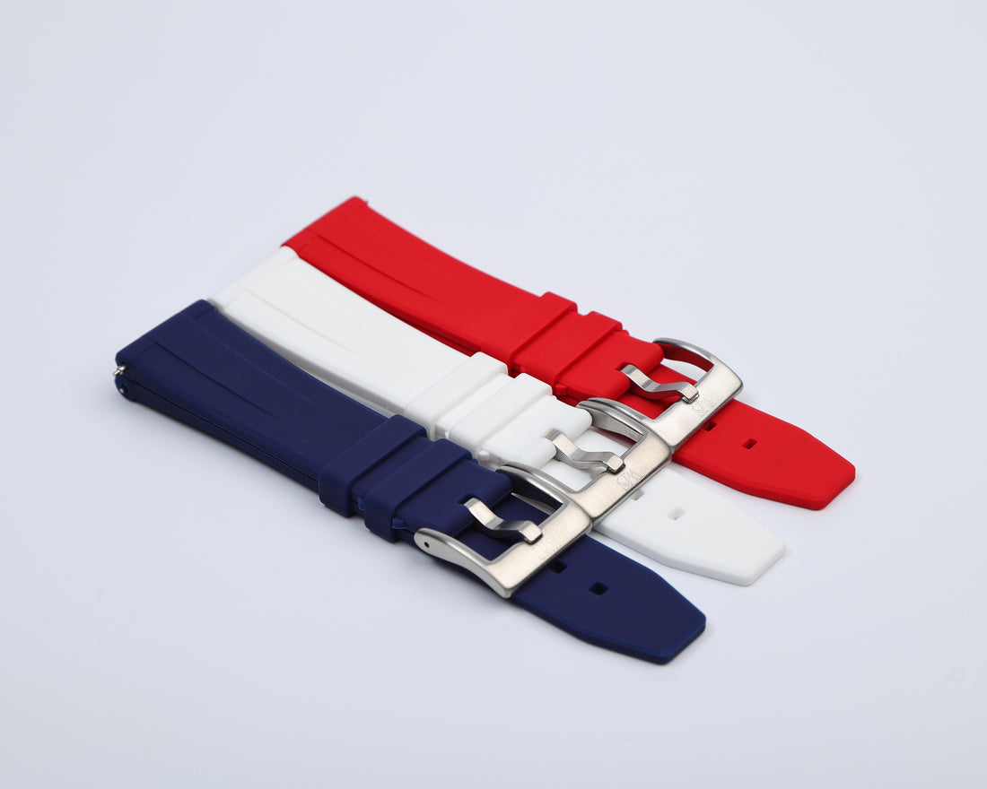 3 Rubber Watch Strap Bundle Core Collection Colors | WIS Watch Straps