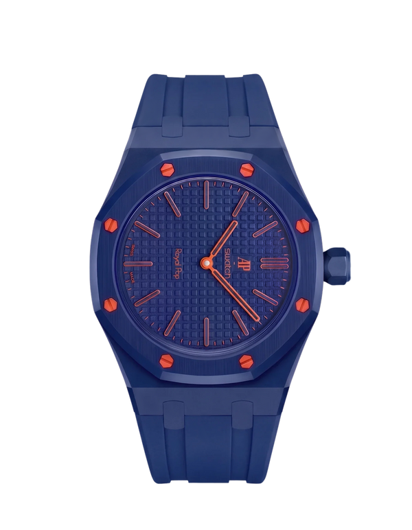 AP x Swatch Royal Pop Navy Blue Rubber Wrist Strap | WIS Watch Straps