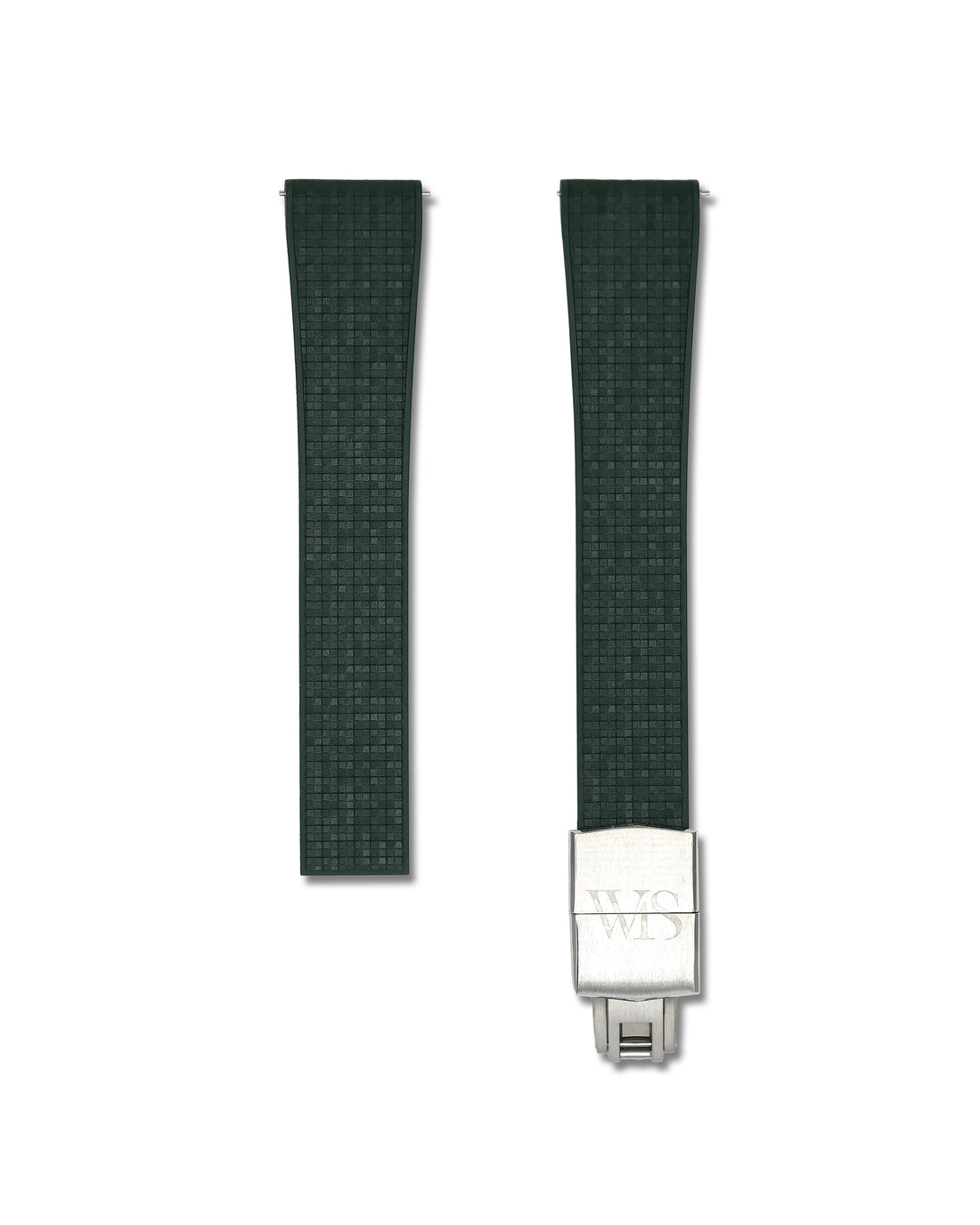 Green Rubber Deployant Clasp Watch Band | WIS Watch Straps