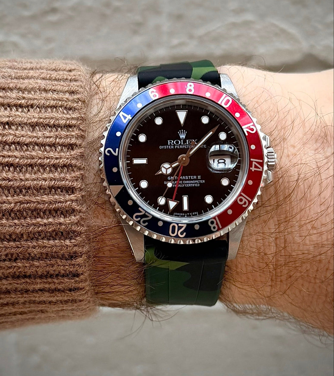 Green Camo Rubber Quick Release Watch Strap | WIS Watch Straps