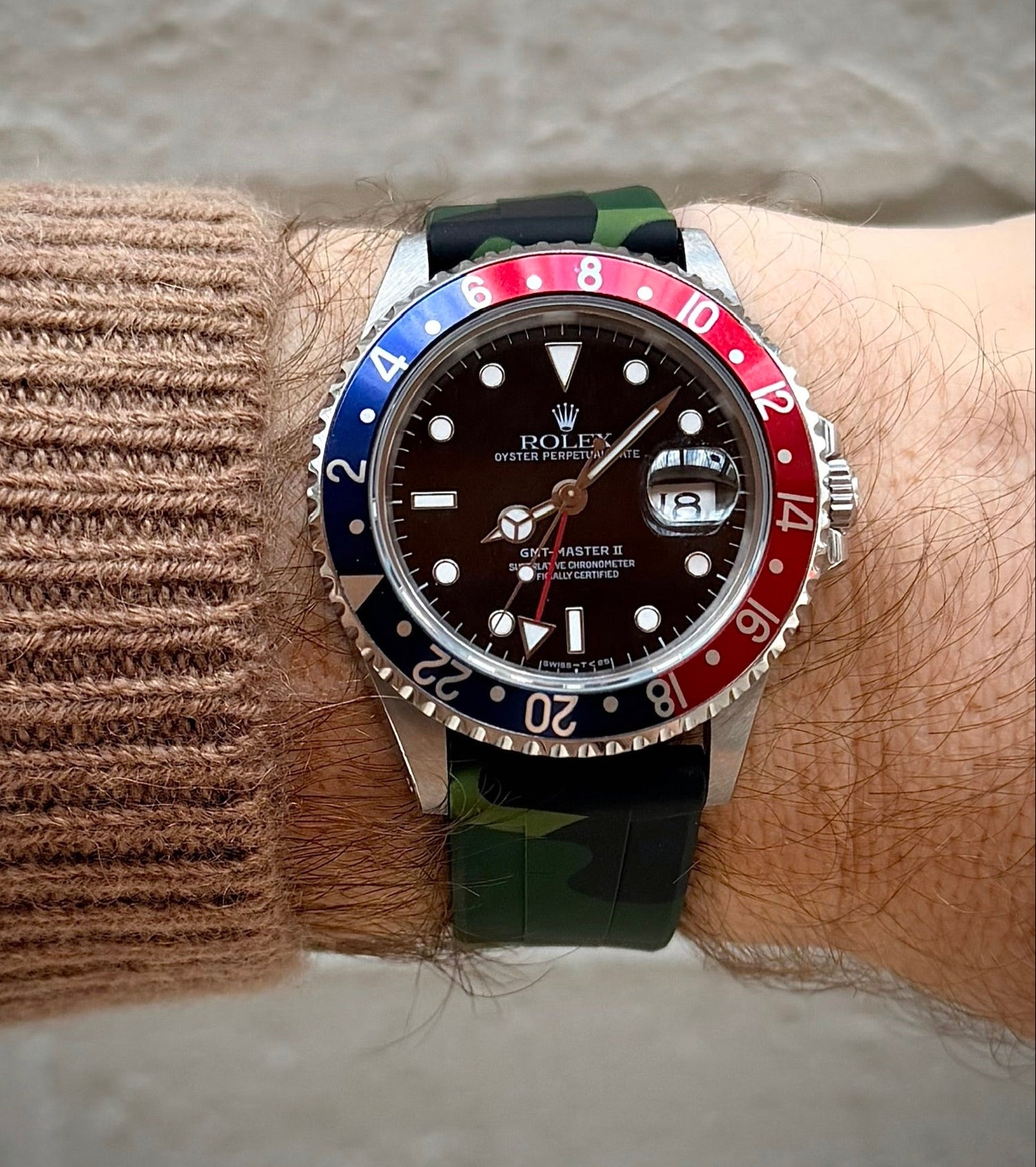 Green Camo Rubber Quick Release Watch Strap | WIS Watch Straps