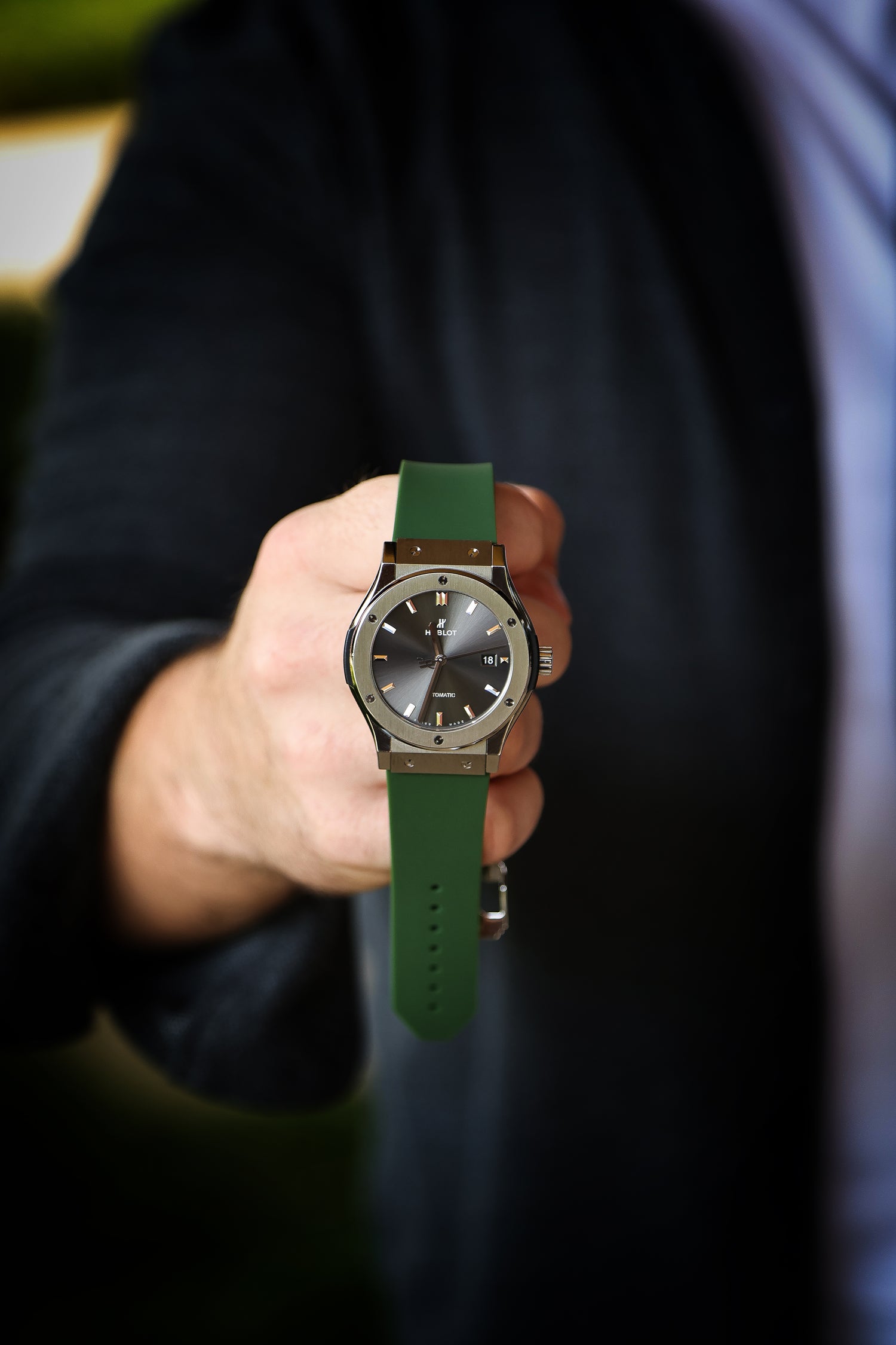 Green Rubber Watch Strap For Hublot Classic Fusion | WIS Watch Straps