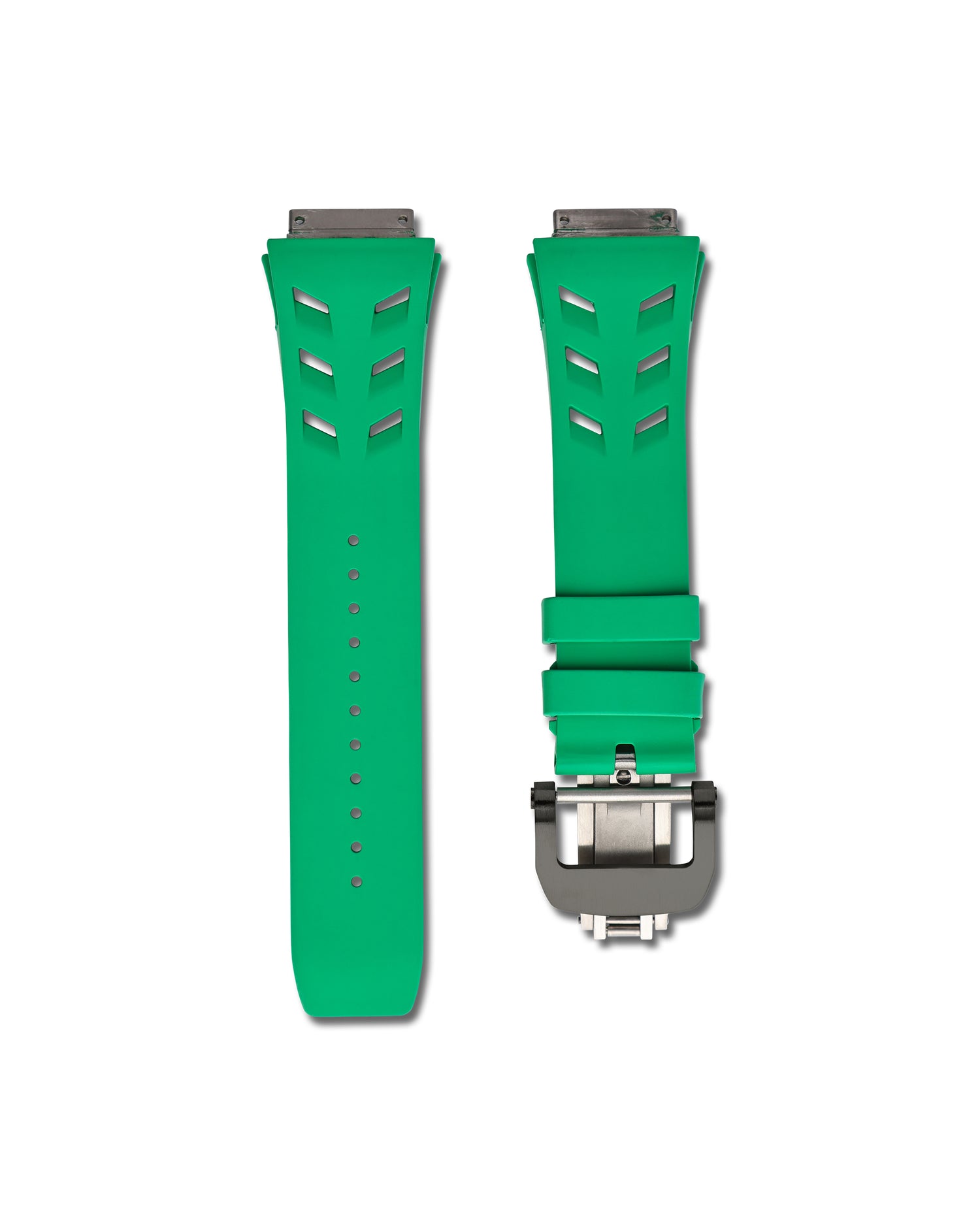 Green Rubber Watch Strap For Richard Mille Timepiece | WIS Watch Straps