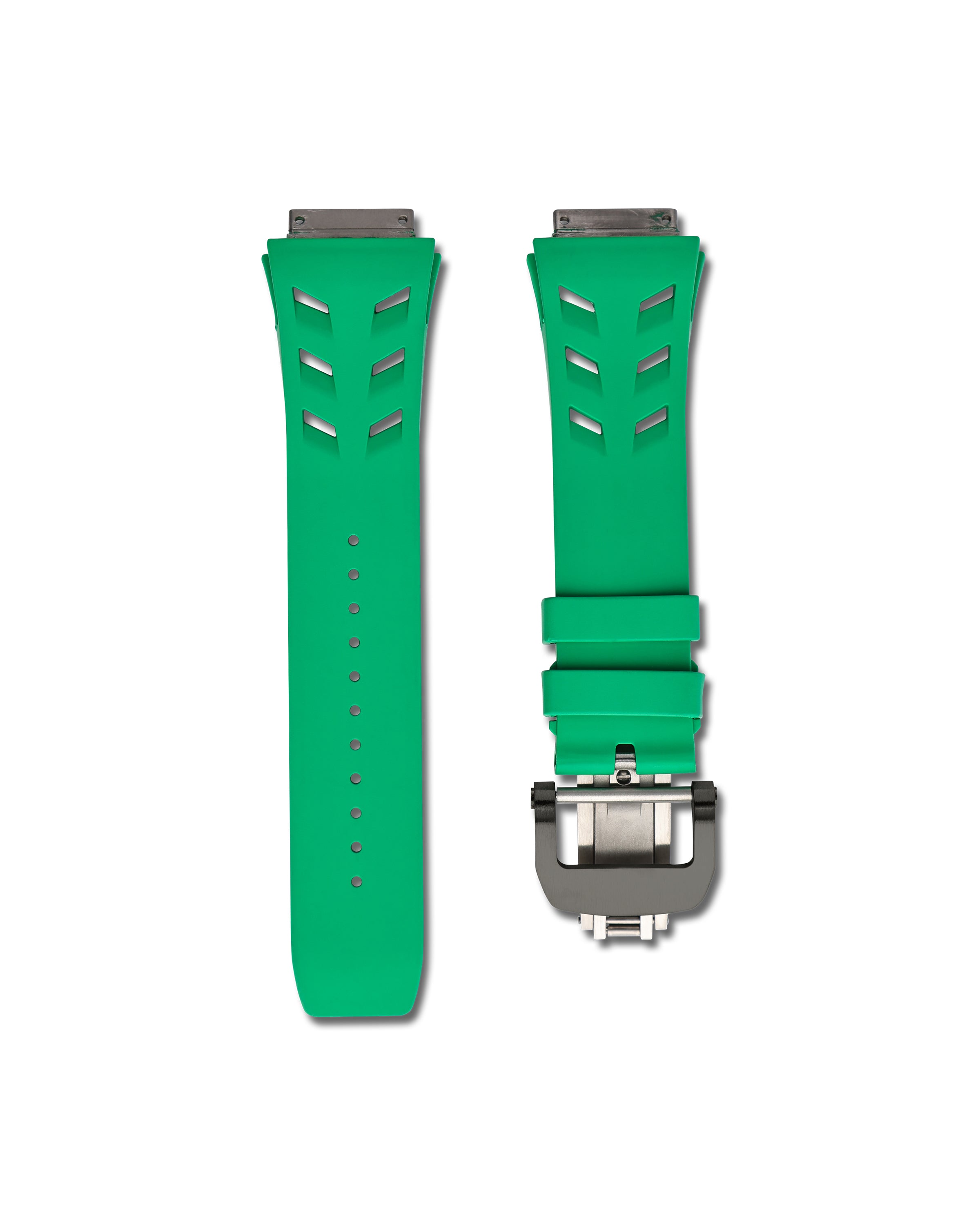 Green Rubber Watch Strap For Richard Mille Timepiece | WIS Watch Straps