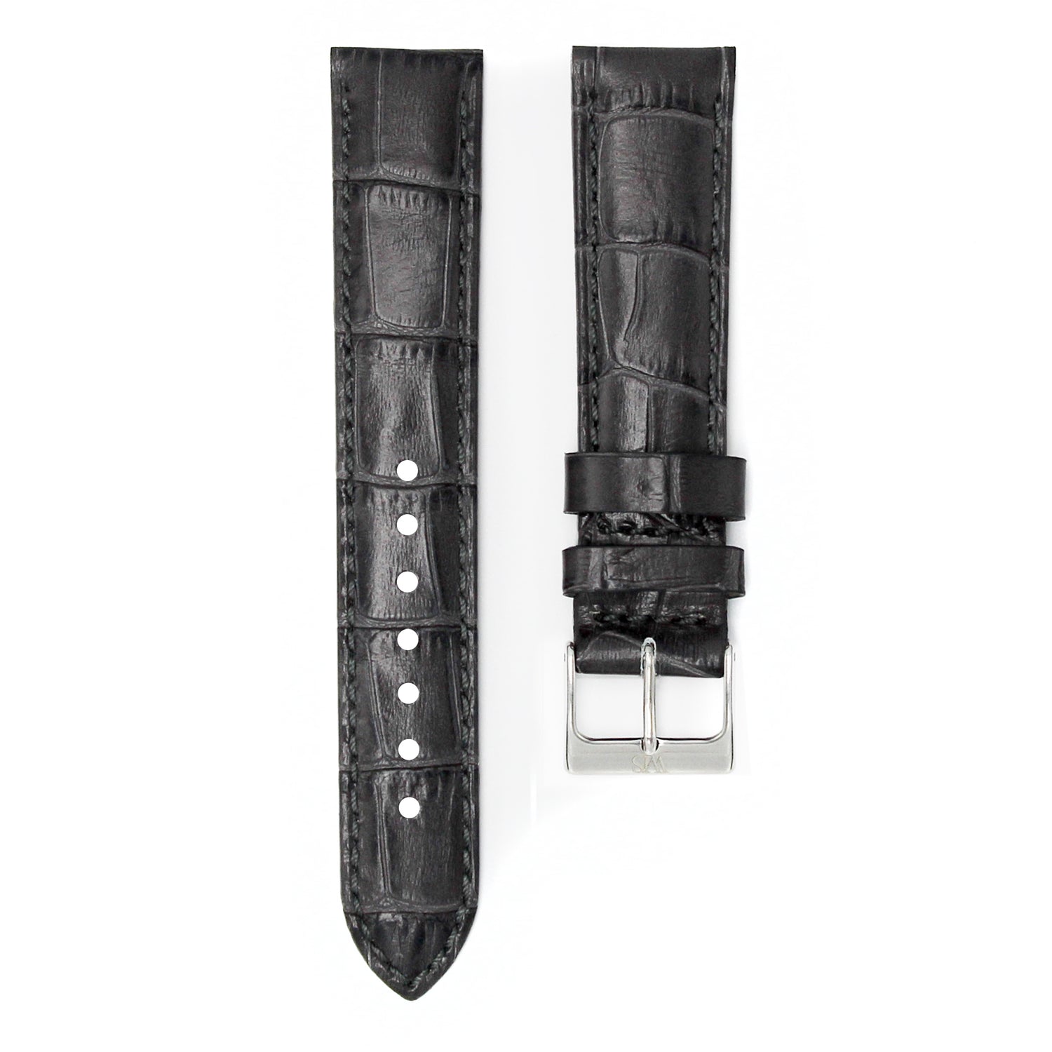 Charcoal Grey - Alligator Leather Watch Strap For Rolex Datejust 36mm