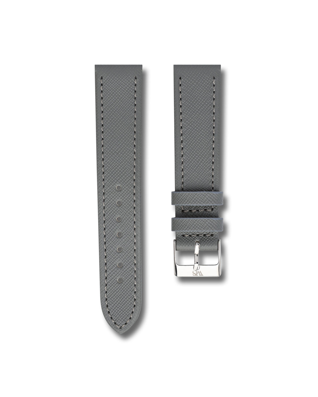 Grey Saffiano Italian Leather Watch Band | WIS Watch Straps